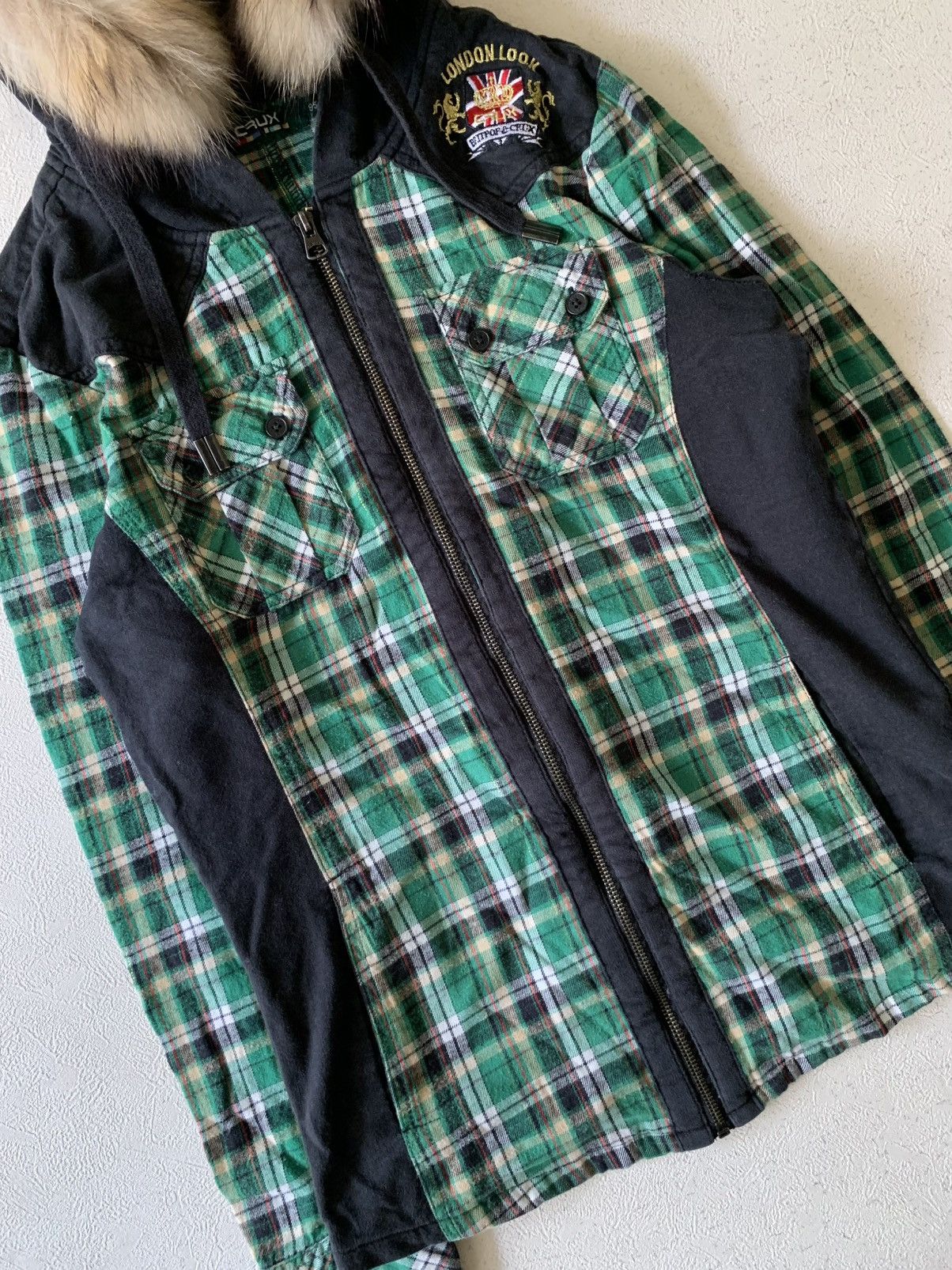 If Six Was Nine BRITISH LONDON LOOK FAUX FUR HOODIE IFSIXWASNINE LGB STYLE Size US M / EU 48-50 / 2 - 6 Thumbnail