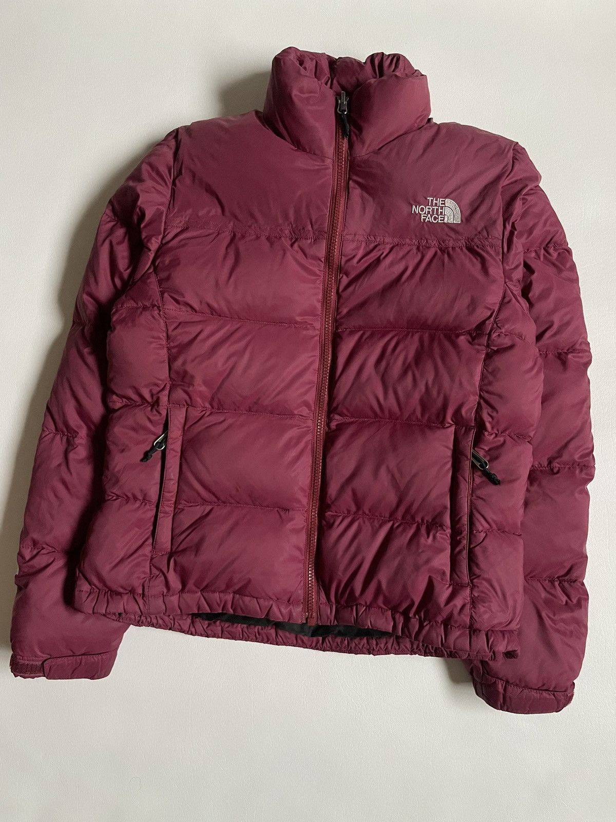 The on sale North Face Red Maroon UX 550 Down Hooded Puffer Jacket Size XS