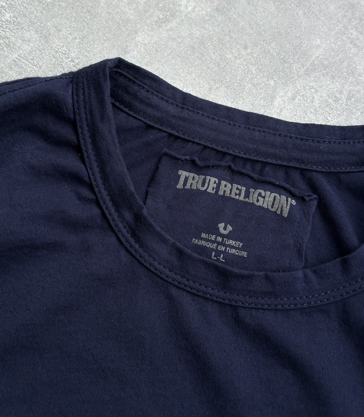 True Religion True Religion Mens Long Sleeve T-Shirt Navy Blue Logo Size L Size US L / EU 52-54 / 3 - 5 Thumbnail
