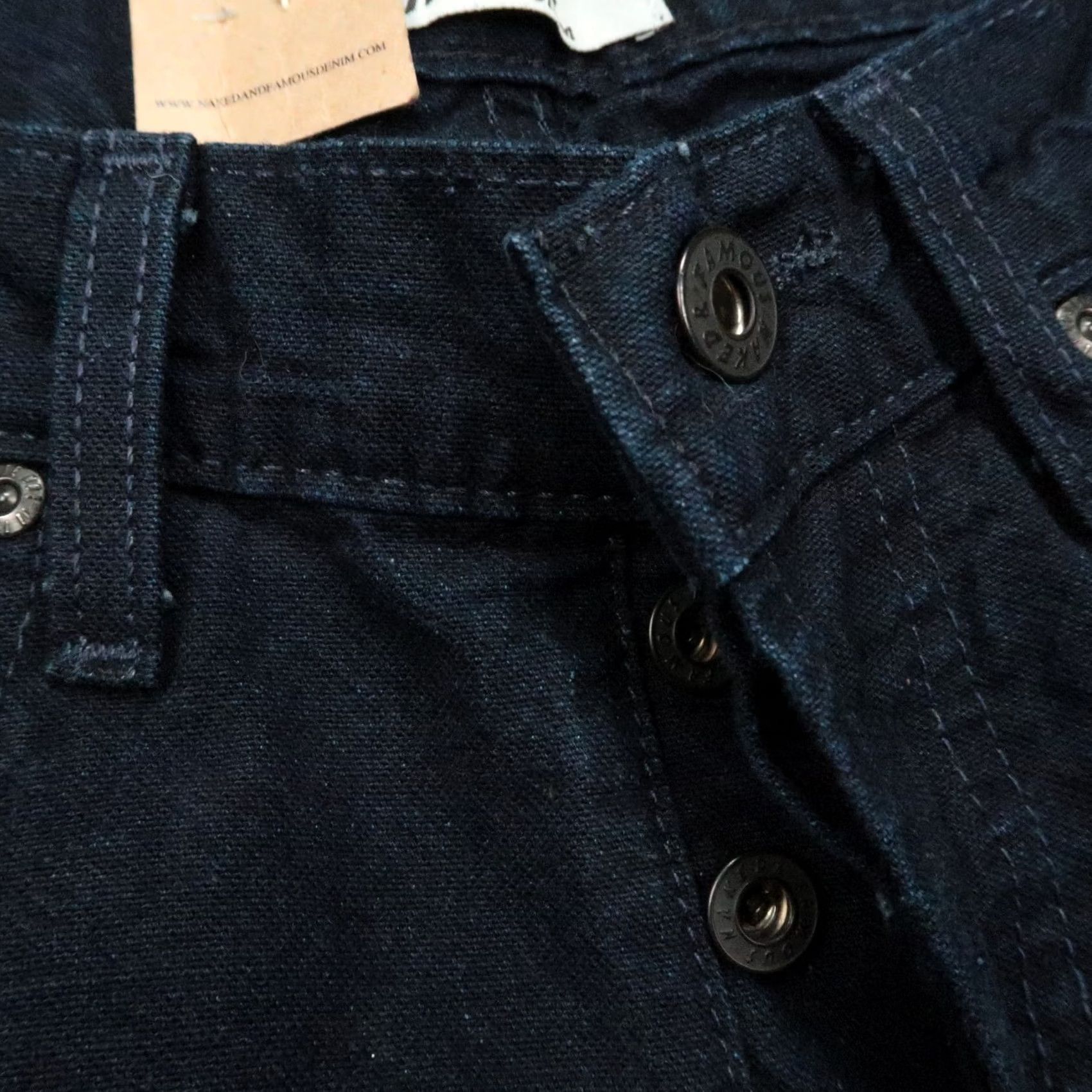 Vintage Naked & Famous Denim Jeans Mens 30x30 Indigo Tradition Super Guy Japanese Duck Canvas Slim 5-Pocket Denim Jeans Blue Cotton Size US 30 / EU 46 - 4 Thumbnail