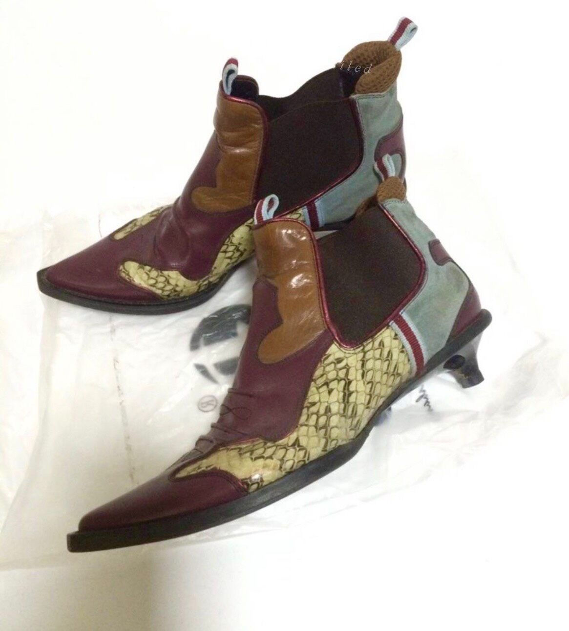 Miu Miu Miu Miu Vintage Western Low Heel Boots Size US 4 / IT 34 - 1 Thumbnail