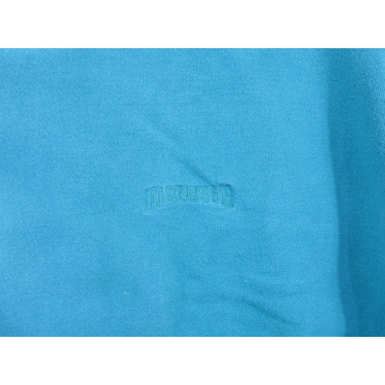 Levi's Levis Strauss & Co Brand Sweatshirt Turquoise Color XL 1990s Size US XL / EU 56 / 4 - 3 Thumbnail