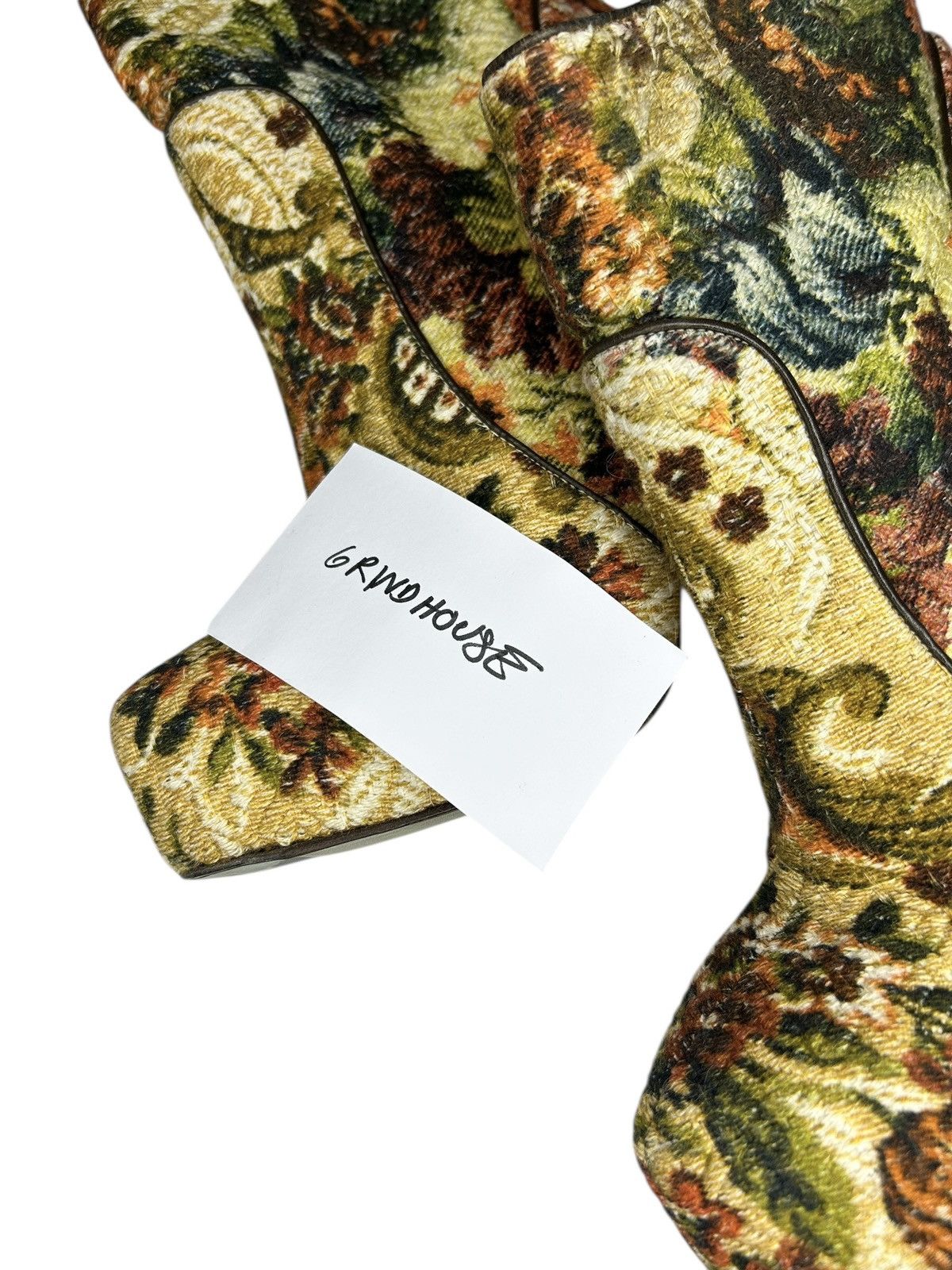 Dolce & Gabbana Floral Tapestry Boots Size US 9 / IT 39 - 11 Thumbnail