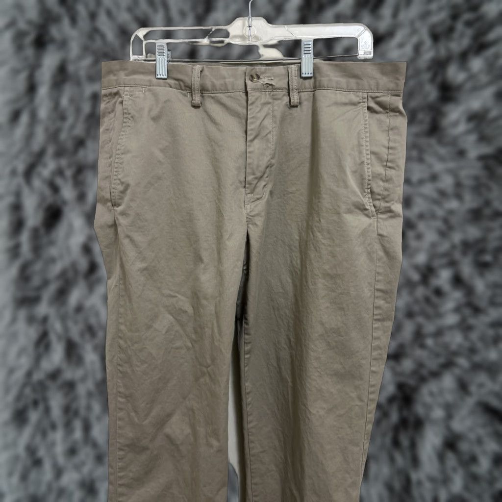 Polo Ralph Lauren Polo Ralph Lauren Mens Pants 34x32 Beige Stretch Straight Fit Cotton Twill Chino Size US S / EU 44-46 / 1 - 1 Thumbnail