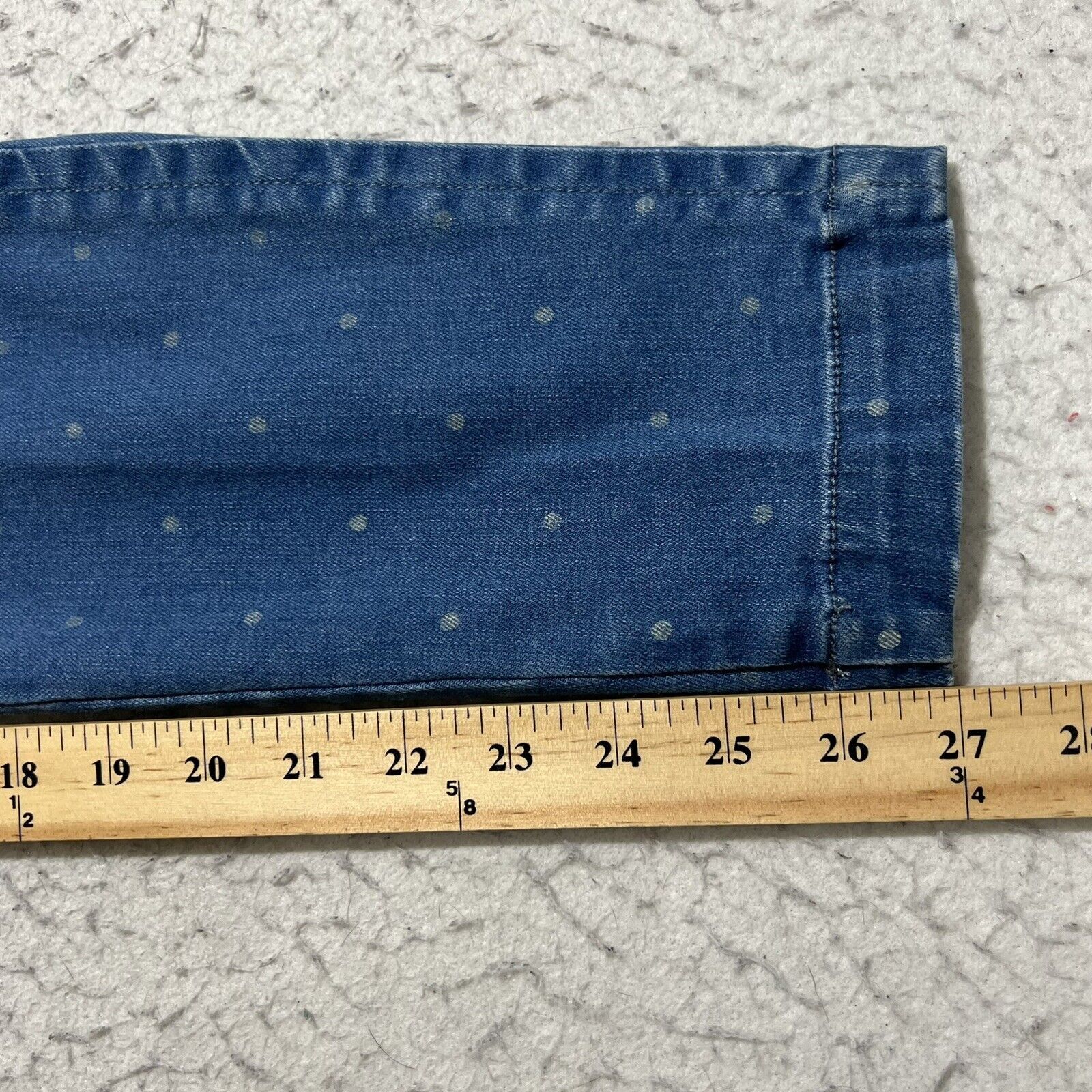 Other NYDJ Ami Skinny Lift Tuck Blue Polka Dot Denim Stretch Jeans Size 28" / US 6 / IT 42 - 11 Thumbnail