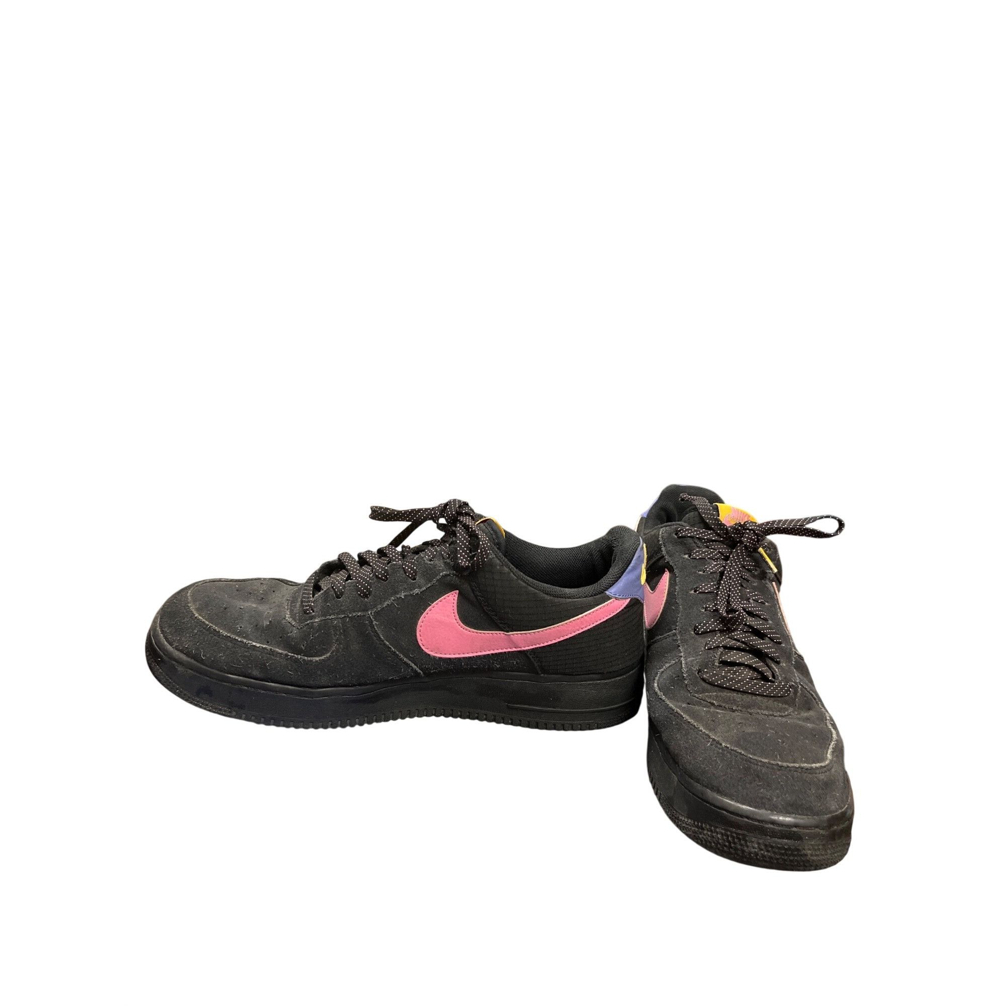 Nike Nike Air Force 1 low black pink purple yellow suede sneakers Size US 13 / EU 46 - 2 Thumbnail