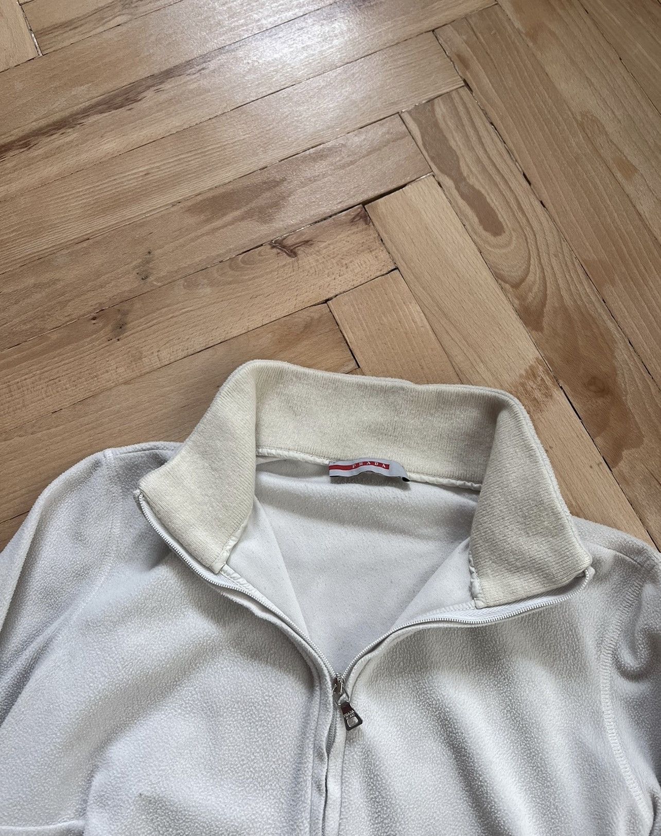 Prada × Vintage Prada fleece brown tab Vintage logo Size M / US 6-8 / IT 42-44 - 3 Thumbnail