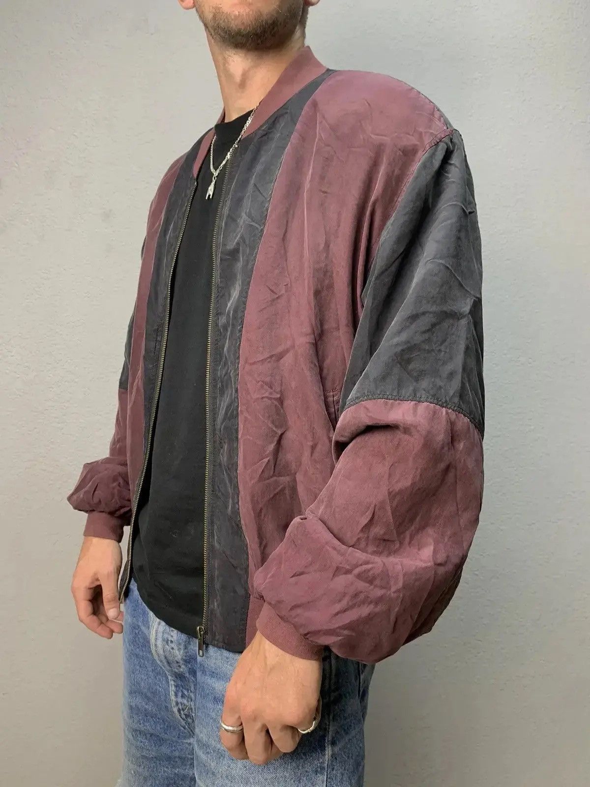 Japanese Brand × SikSilk Vintage Bombers SILK 100% OVERPRINT BOMBERS japanese Style Size US M / EU 48-50 / 2 - 6 Thumbnail