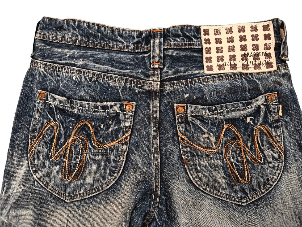 Japanese Brand Japanese Brappers Paint Denim Size 29" - 6 Thumbnail