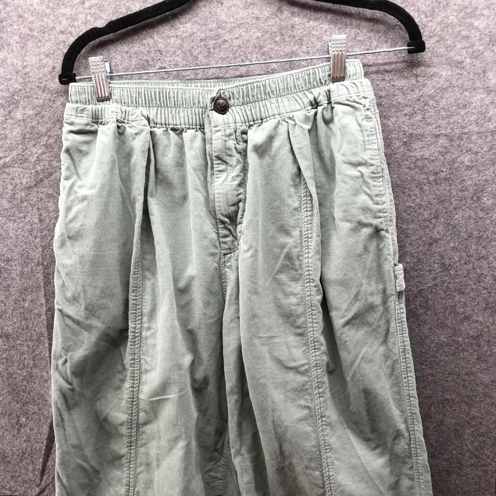 Madewell Madewell Pants Womens S Sage Green Ankle Wide-Leg High Rise Corduroy Pockets Relaxed Cotton Shoes? Size 28" / US 6 / IT 42 - 3 Thumbnail
