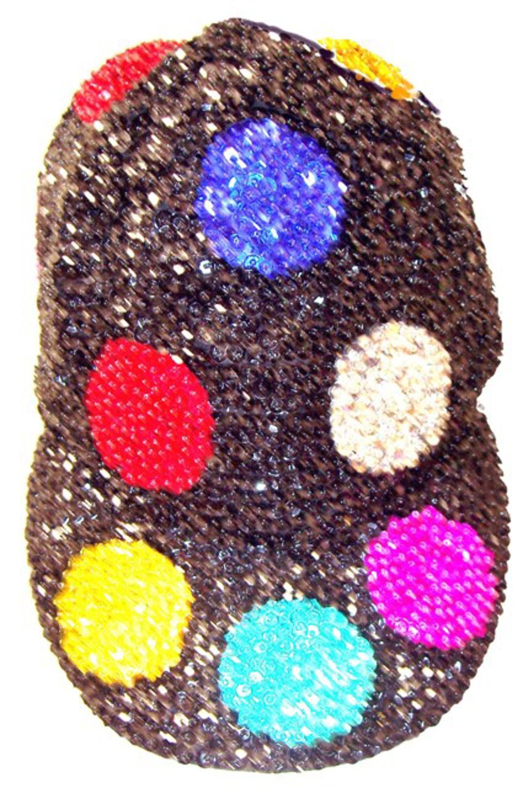 Designer Sequin Baseball Cap BLACK with COLOR DOTS Size ONE SIZE - 1 Preview