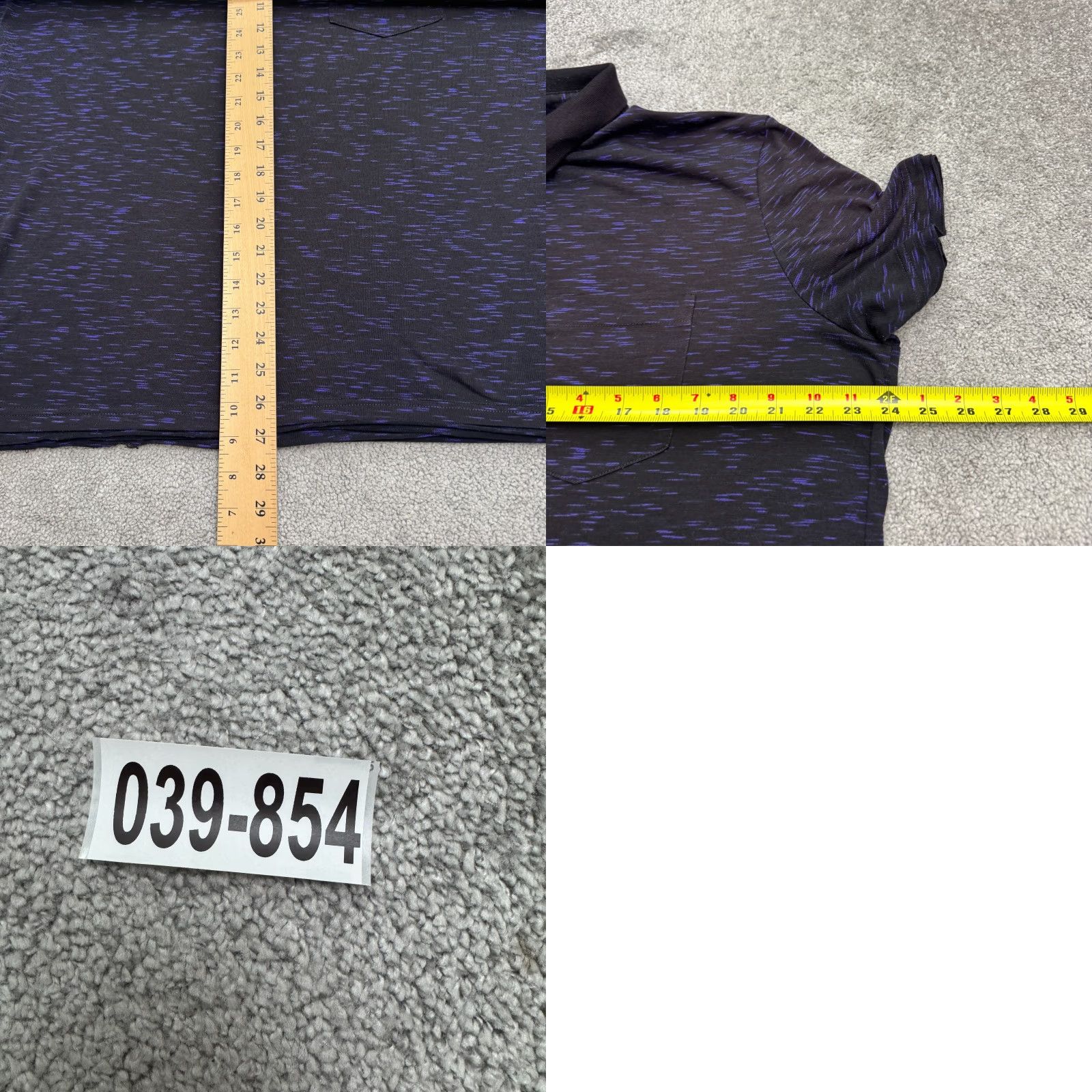 Armani Exchange Armani Exchange Space Dye Polo Shirt Mens XXL Black Purple Short Sleeve Pocket Shirt Size US XXL / EU 58 / 5 - 8 Thumbnail