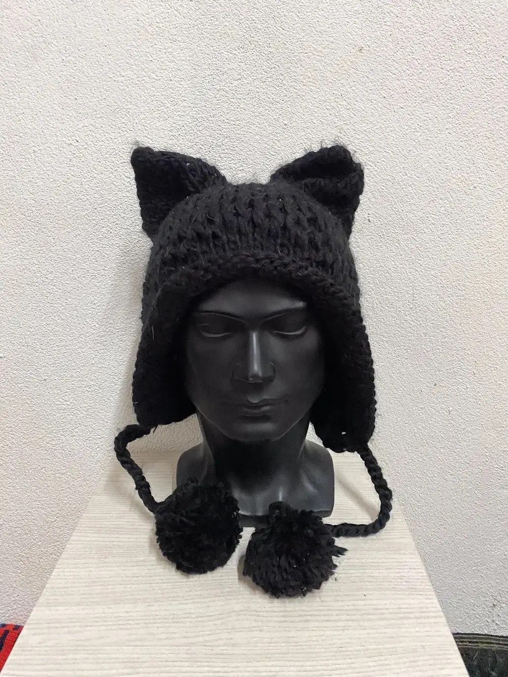 Japanese Brand × Kapital × Vintage Rare Japanese Brand Bunny Horn Knit Beanie Hat Size ONE SIZE - 2 Thumbnail