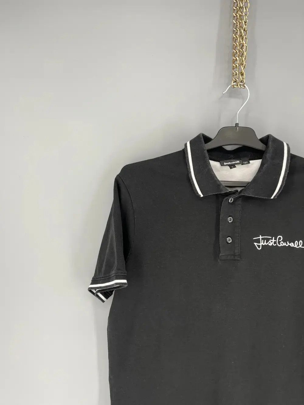 Just Cavalli Vintage Just Cavalli Embroidered Logo Polo Shirt Size US L / EU 52-54 / 3 - 4 Thumbnail