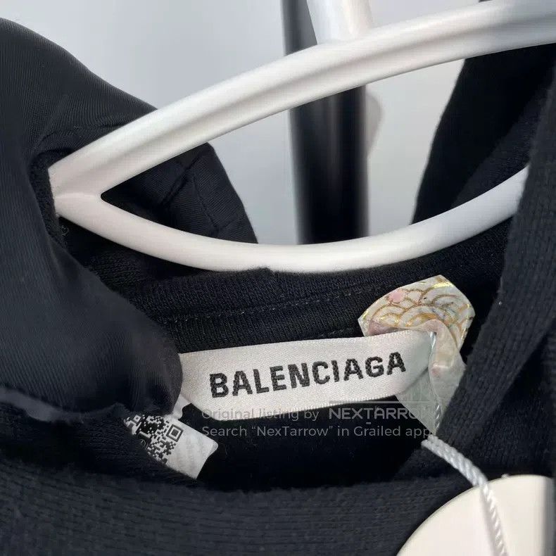 Balenciaga Balenciaga Cotton Hoodie Size US M / EU 48-50 / 2 - 3 Thumbnail