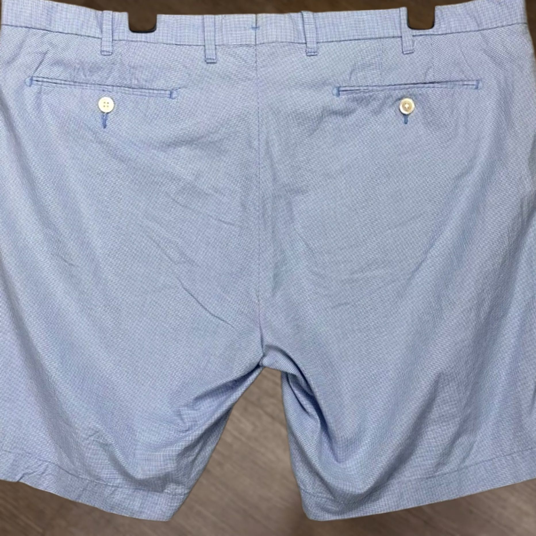 Polo Ralph Lauren Polo Ralph Lauren Khakis Shorts Mens 40 Light Blue Gingham Check Slim Fit Casual Size US L / EU 52-54 / 3 - 1 Thumbnail