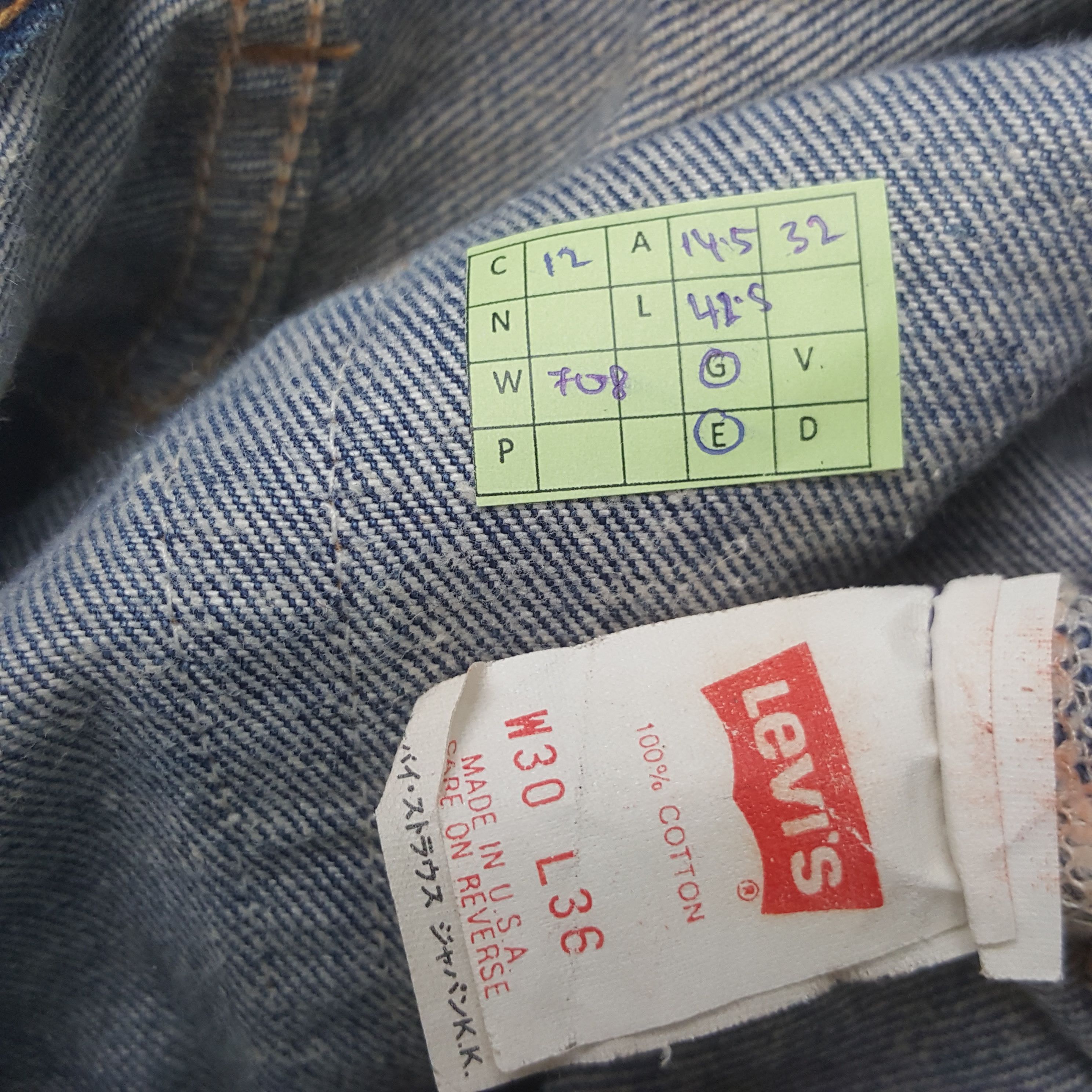 Levi's Vintage Levi's Strauss & Co USA 90's Denim Jeans RR12 Size US 29 - 8 Thumbnail