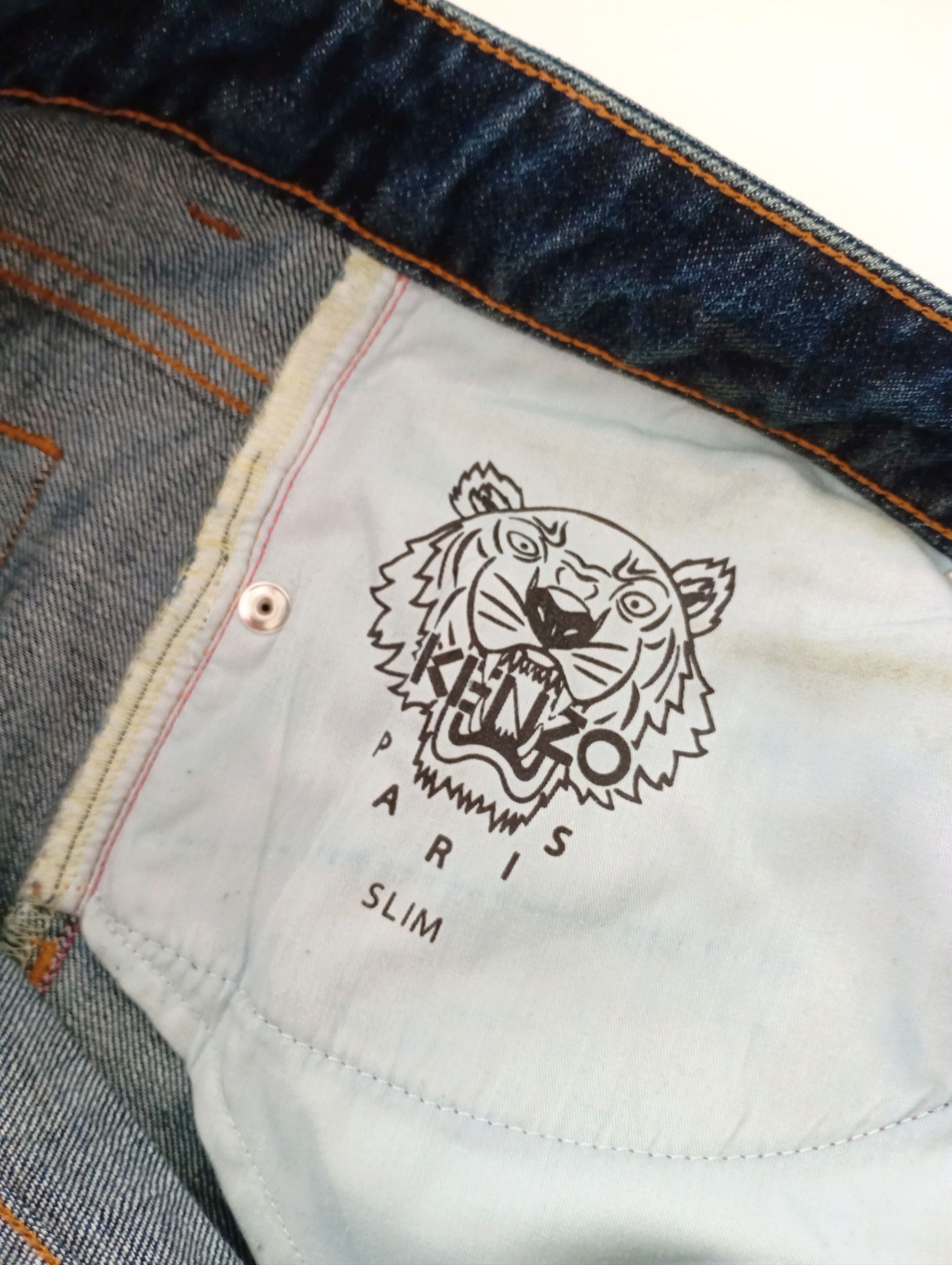 Kenzo × Vintage Kenzo Paris Jungle Signature Logo Luxury Jean Pants Size US 32 / EU 48 - 11 Thumbnail