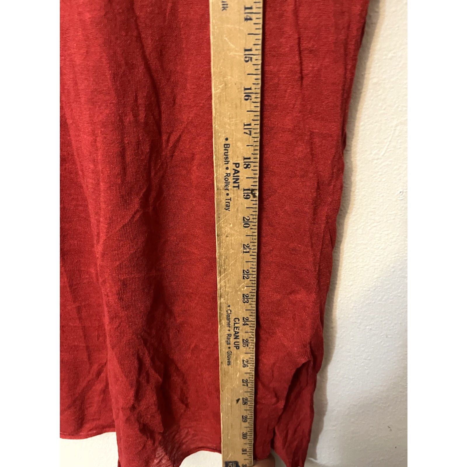 Eileen Fisher EILEEN FISHER Red Linen Nylon V-Neck Tunic Blouse Regular Size Small Womens Size S / US 4 / IT 40 - 5 Thumbnail