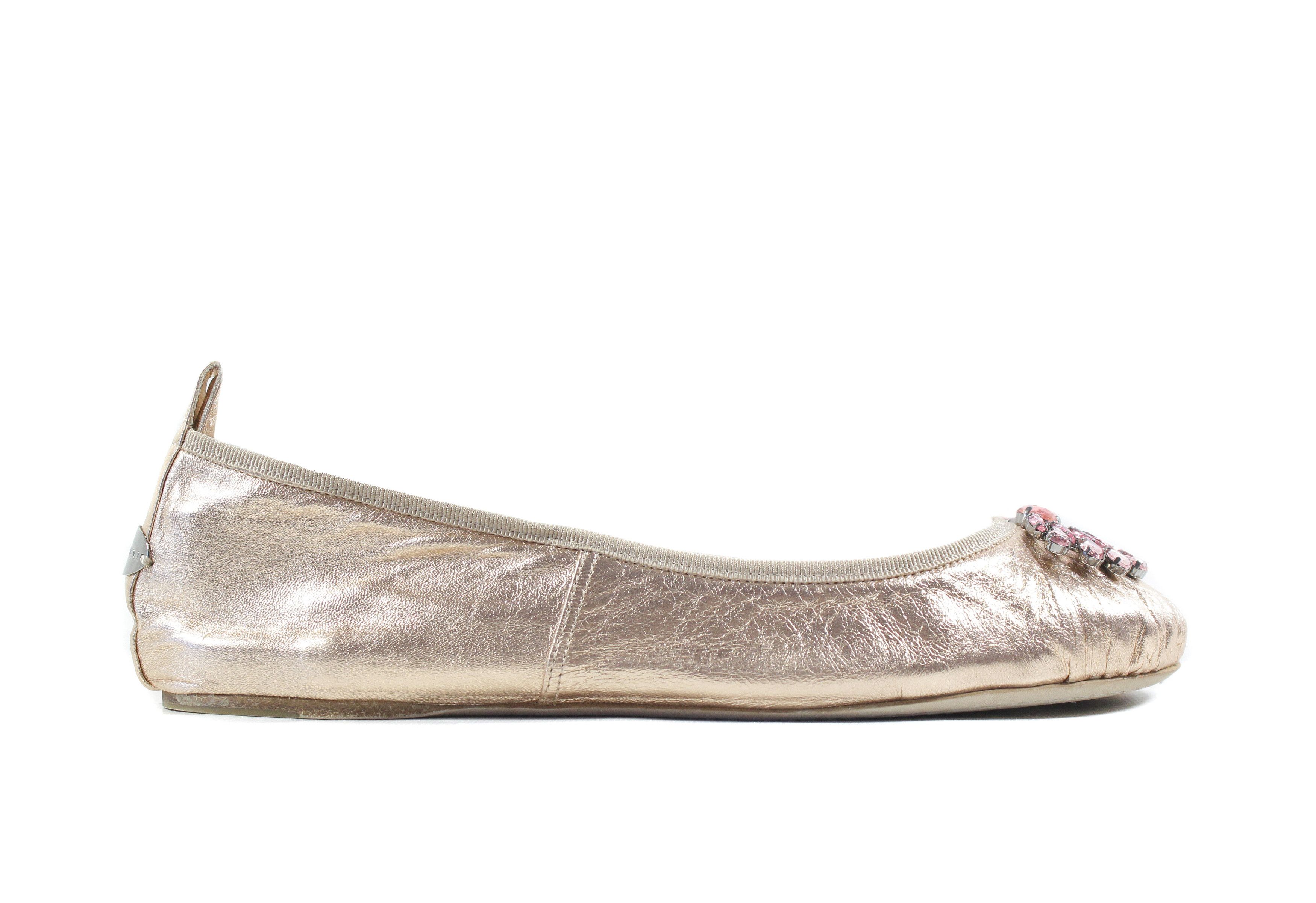 Jimmy Choo Rocks Leather Ballet Vintage Y2K Size US 9.5 / IT 39.5 - 2 Thumbnail