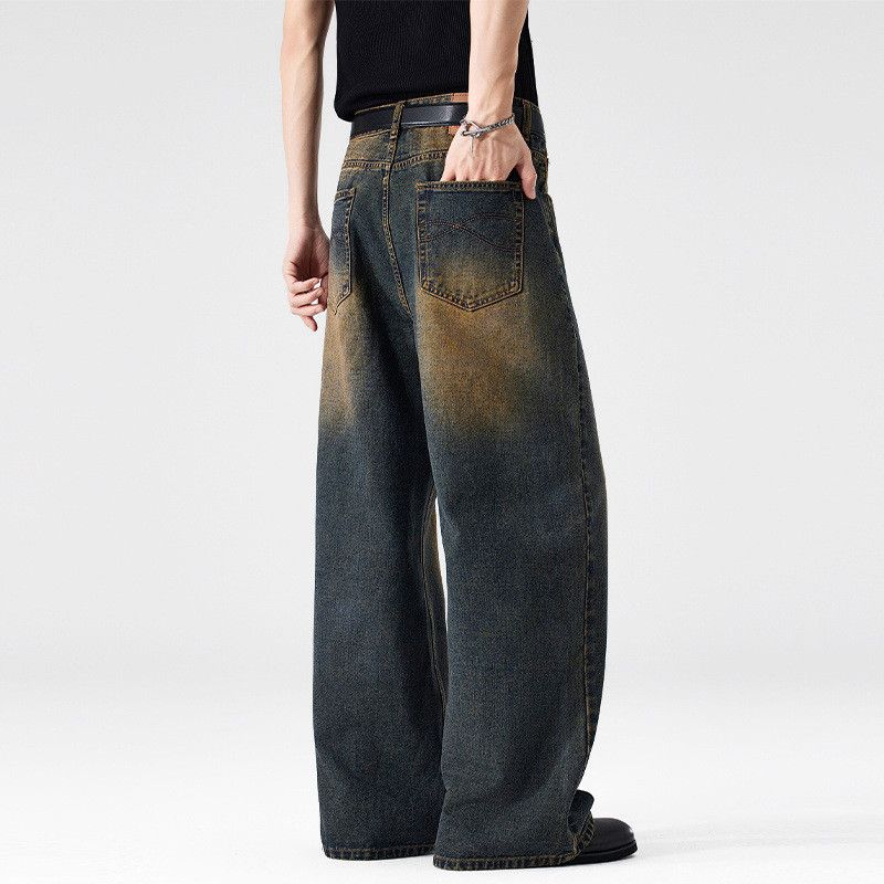Vintage American retro loose-fitting distressed jeans for men Size US 32 / EU 48 - 5 Thumbnail