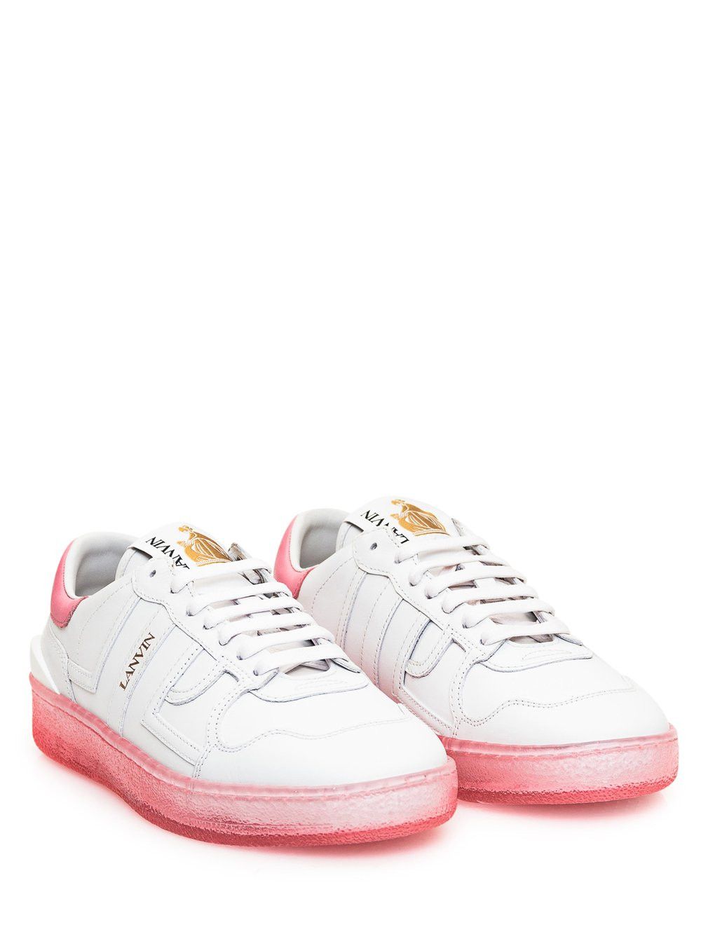 Lanvin o1y0125 Low-Top Sneakers in White/Pink Size US 7 / EU 40 - 4 Thumbnail