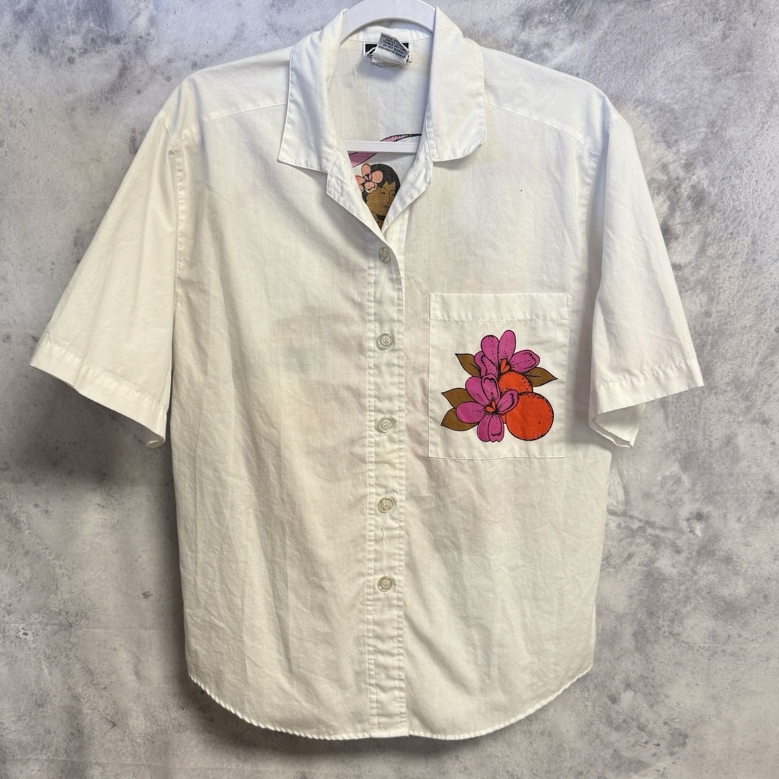 Vintage Vintage Pat Fashion Inc Shirt Womens Small White Short Sleev Size S / US 4 / IT 40 - 2 Thumbnail