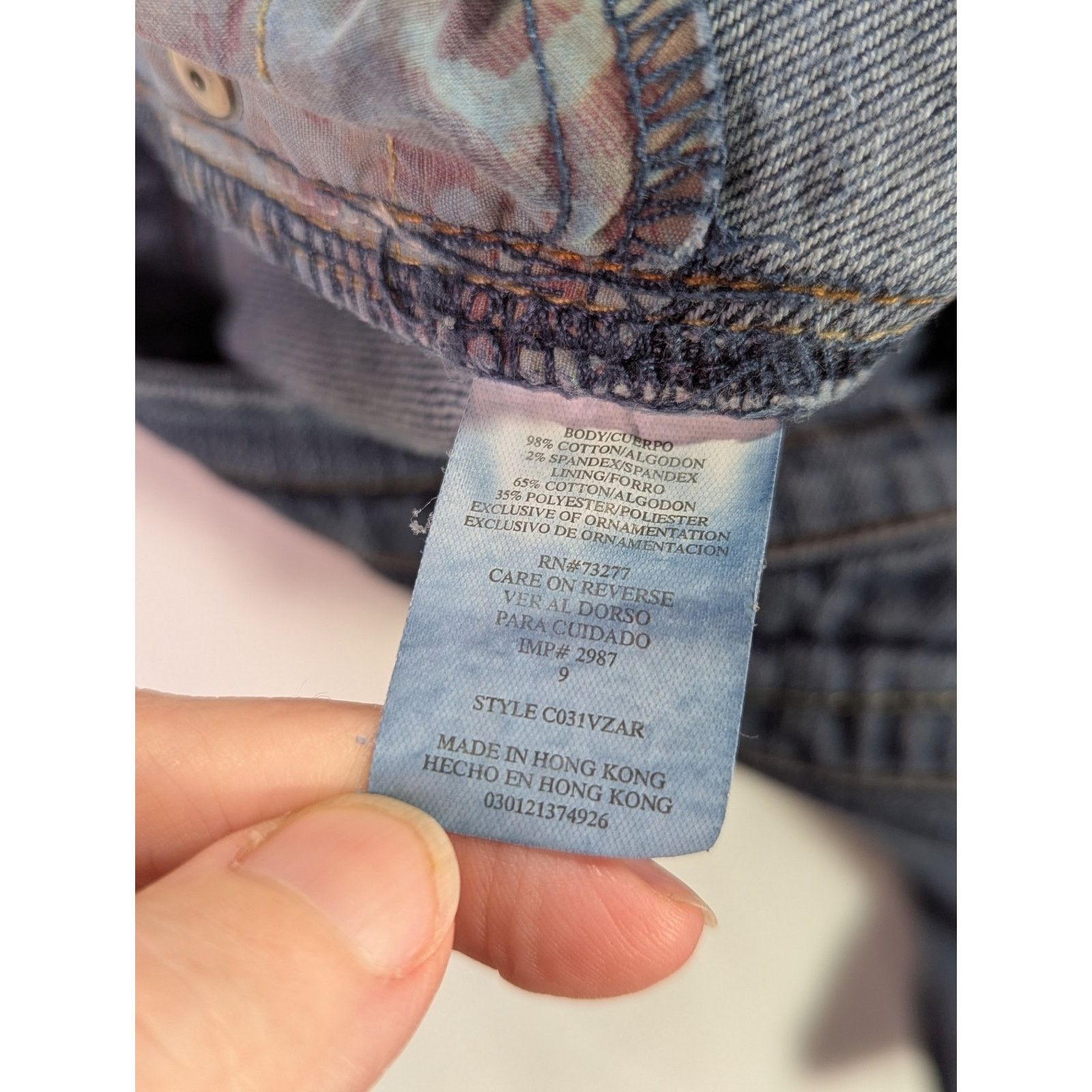 Other Vtg Candie's Y2K Embroidered Distressed Straight Jeans Sz 9 Size 33" - 9 Thumbnail