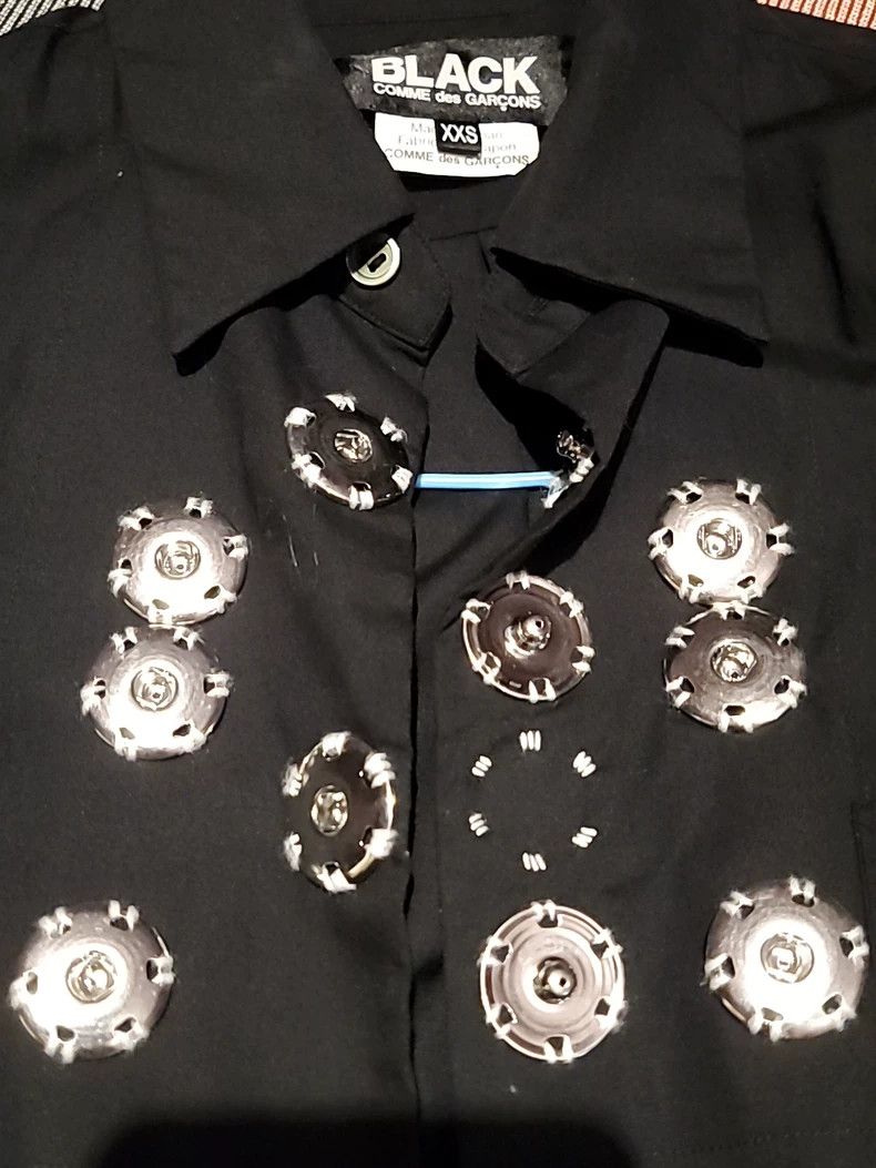 Other Comme Des Garcons Black Shirt Stud Stud Long Sleeve Snap B Size XXS / US 00 / IT 34 - 1 Thumbnail