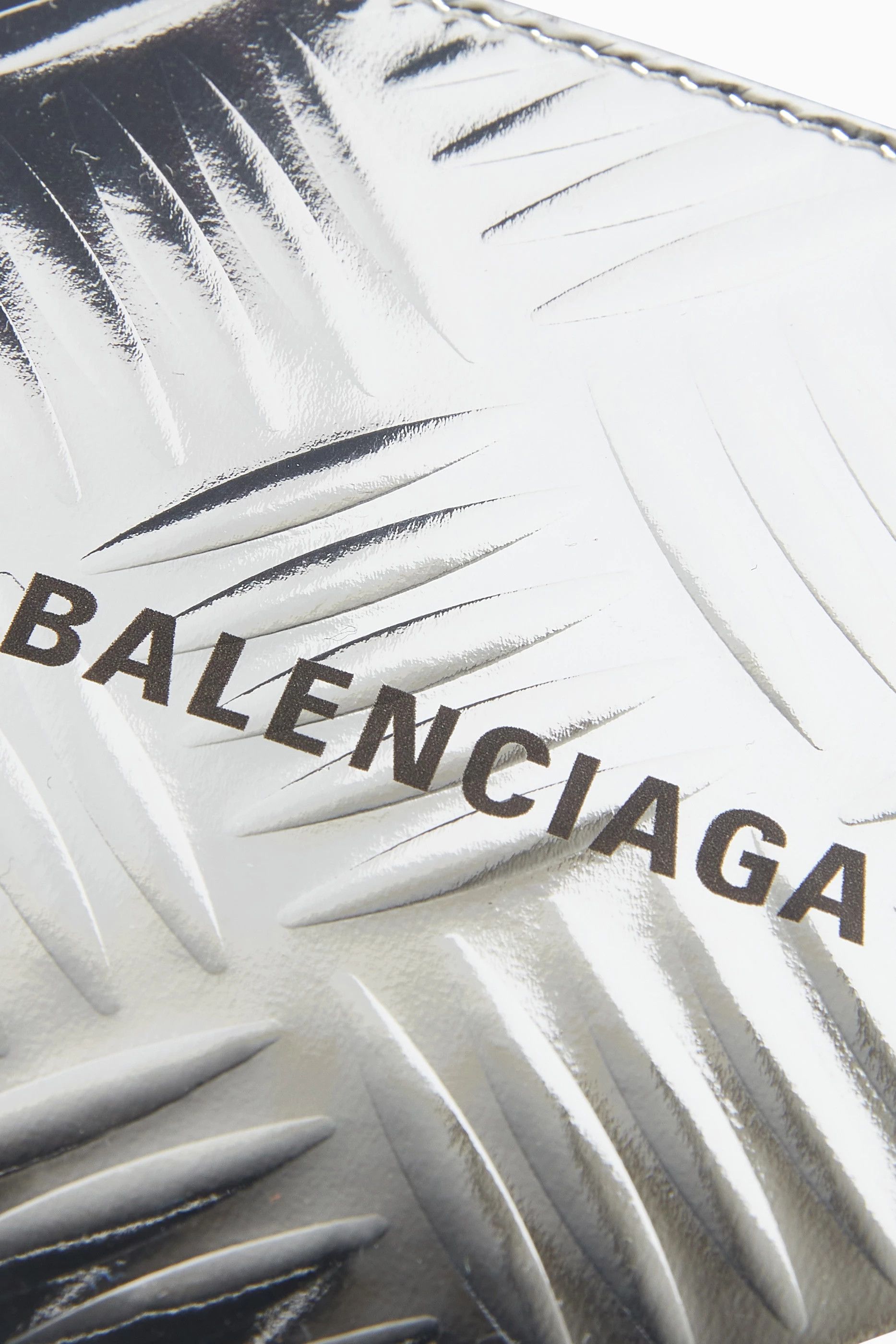 Balenciaga o1bcso1str1124 Size: OS / Square Cash Folded Wallet Silver Size ONE SIZE - 5 Thumbnail