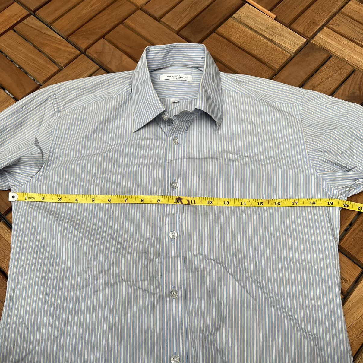 Balenciaga × Vintage Vintage Balenciaga Button Ups Shirt Sky Blue Stripe Size US M / EU 48-50 / 2 - 8 Thumbnail