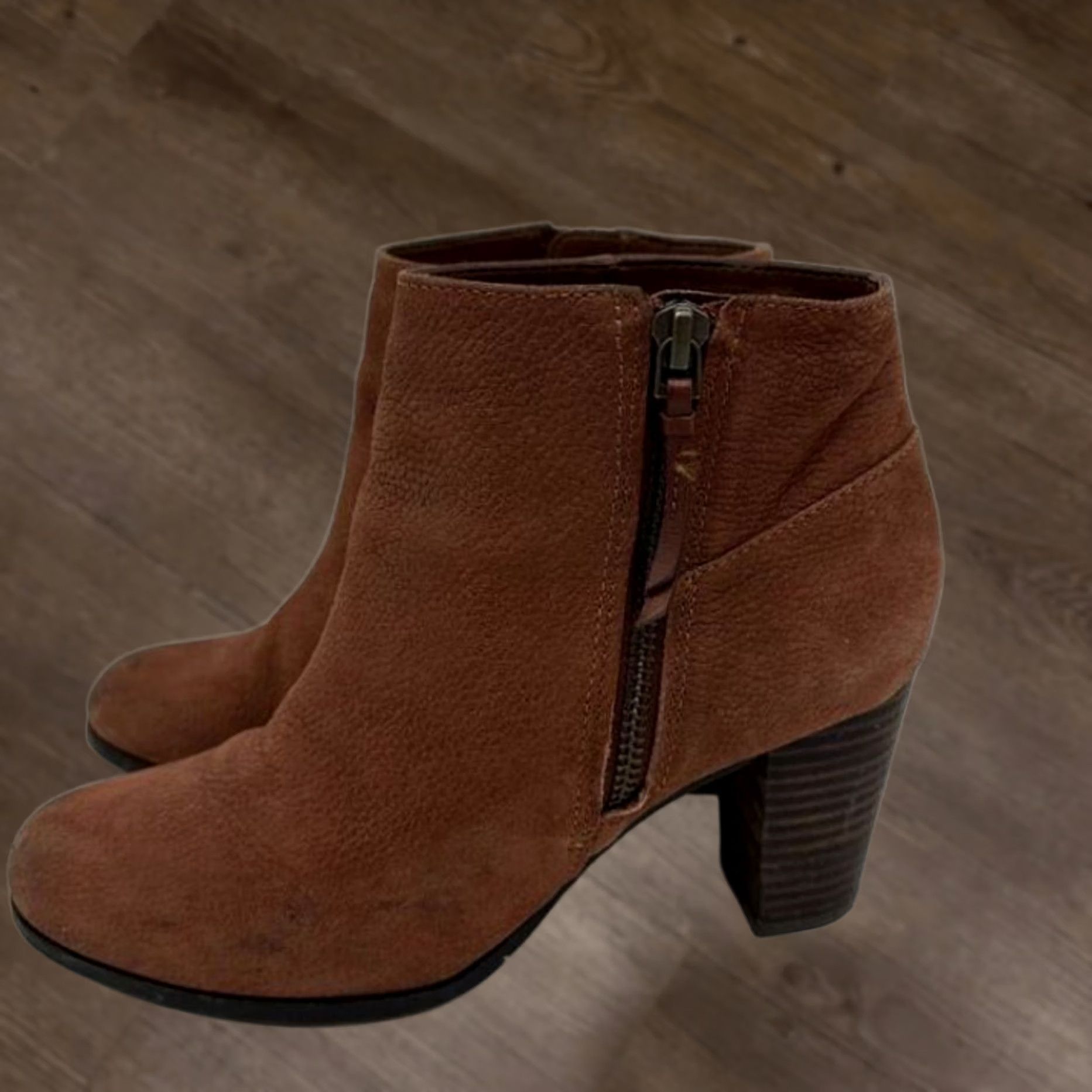 Cole Haan Cole Haan Davenport Boots Womens 6B Brown Leather Ankle Side Zip Heeled Ladies Shoes Boots Women Brown Leather Ankle Heel Boots 6B Size US 6 / IT 36 - 1 Thumbnail