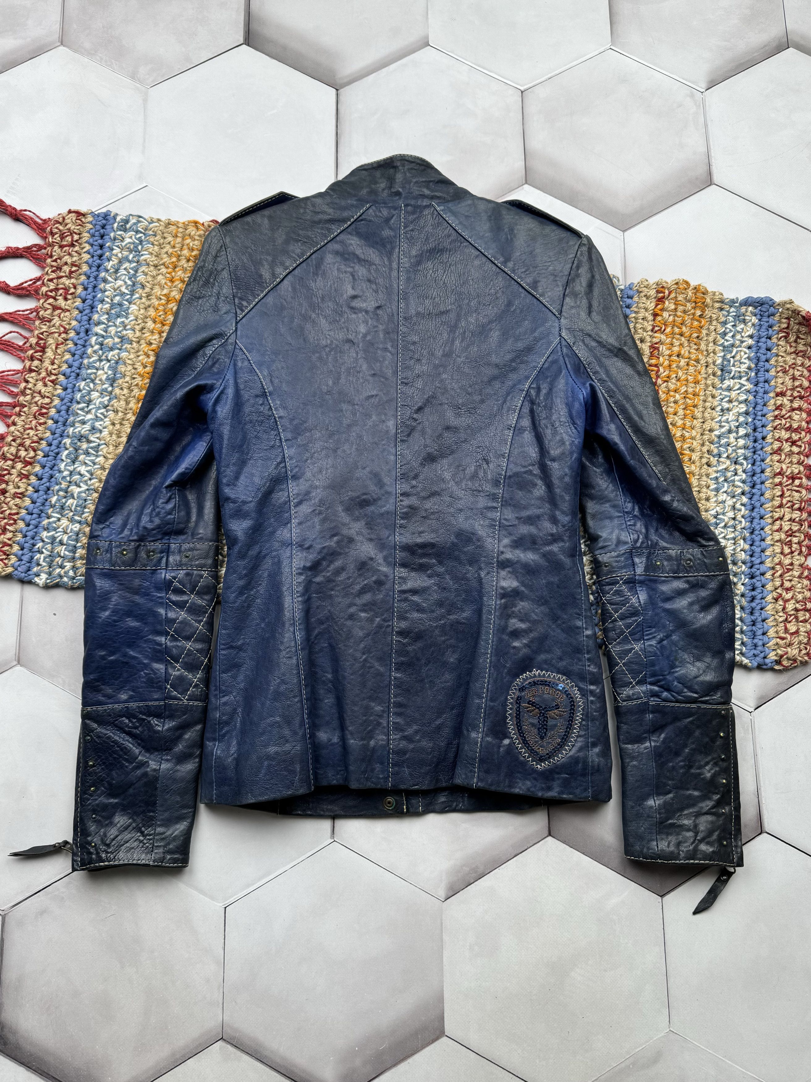 Vintage Vintage Faded Leather Jacket (E4) Size S / US 4 / IT 40 - 8 Thumbnail
