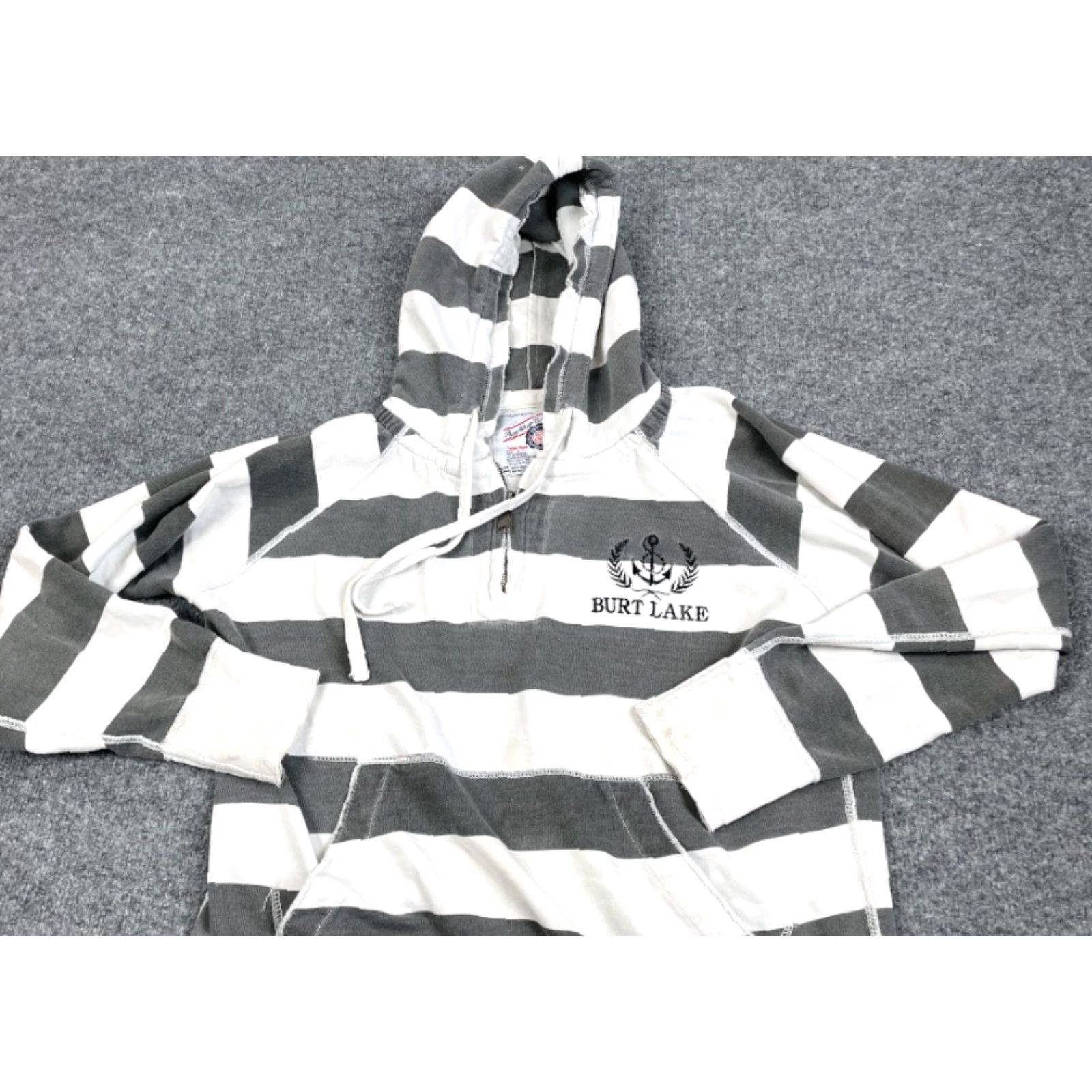 Vintage VINTAGE Rag Wear USA Hoodie Shirt Adult Small White 90s Striped 1/4 Zip Embroidered Crest Mens Size US S / EU 44-46 / 1 - 8 Thumbnail