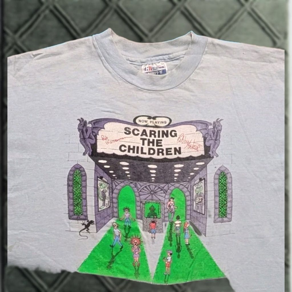 Hanes VINTAGE Grateful Dead Shirt Bobby Weir Scaring The Children USA XL Hanes Band 80s Mens Size US XL / EU 56 / 4 - 1 Thumbnail