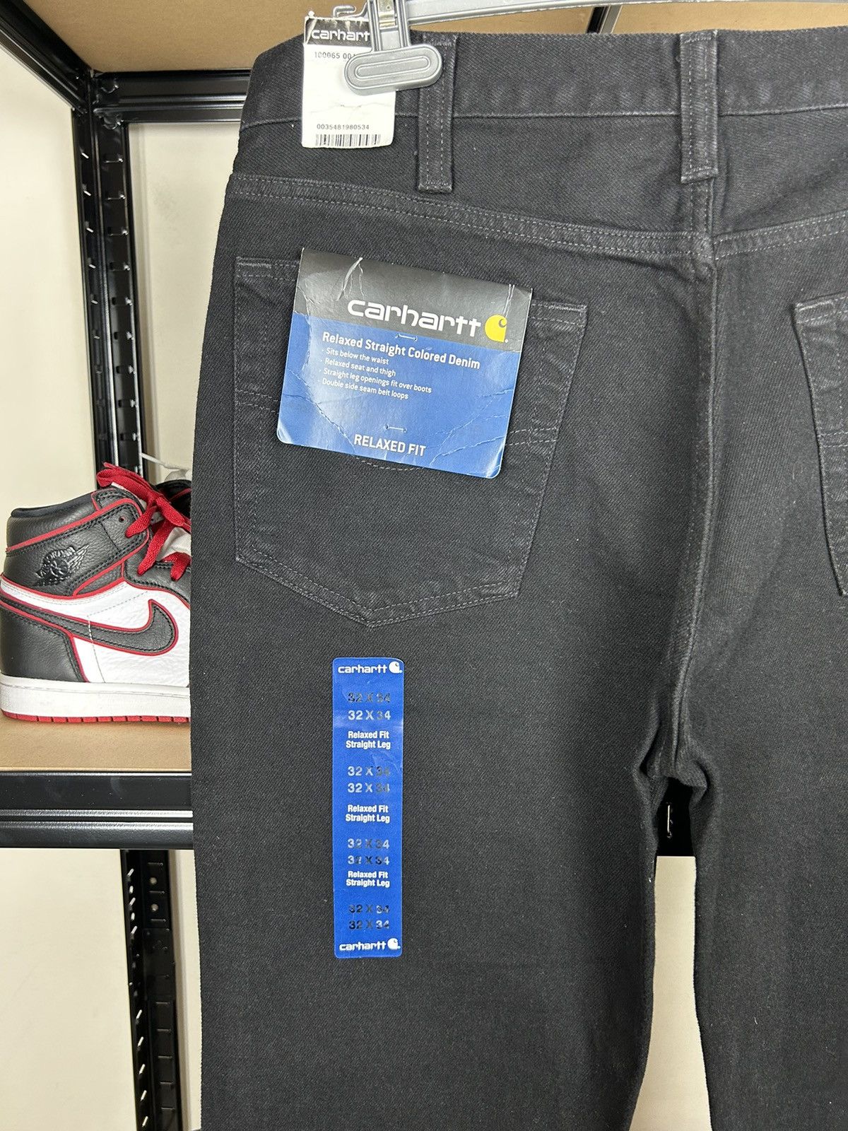 Carhartt × Vintage Vintage 1990s Carhartt Black Essential Carpenter Pants Size US 32 / EU 48 - 3 Thumbnail