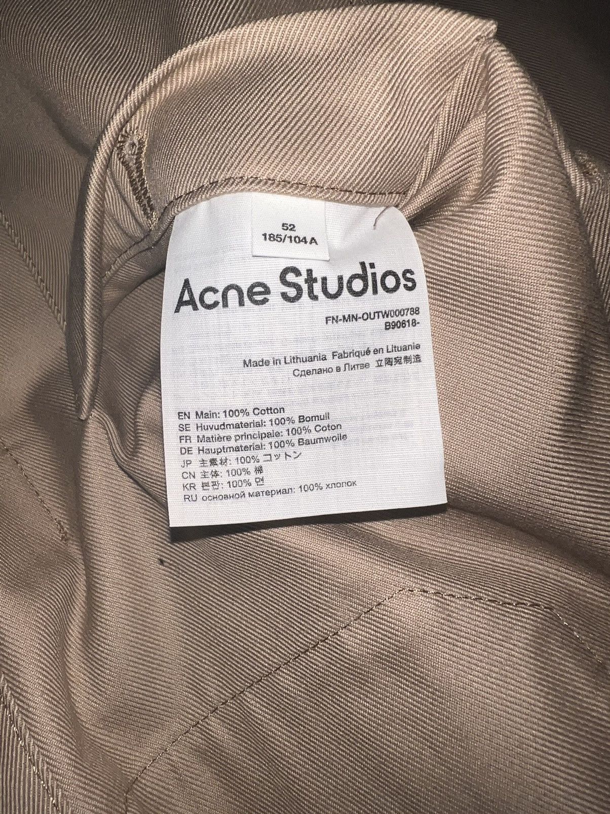 Acne Studios Acne studios Full cotton Jacket Size US L / EU 52-54 / 3 - 8 Thumbnail