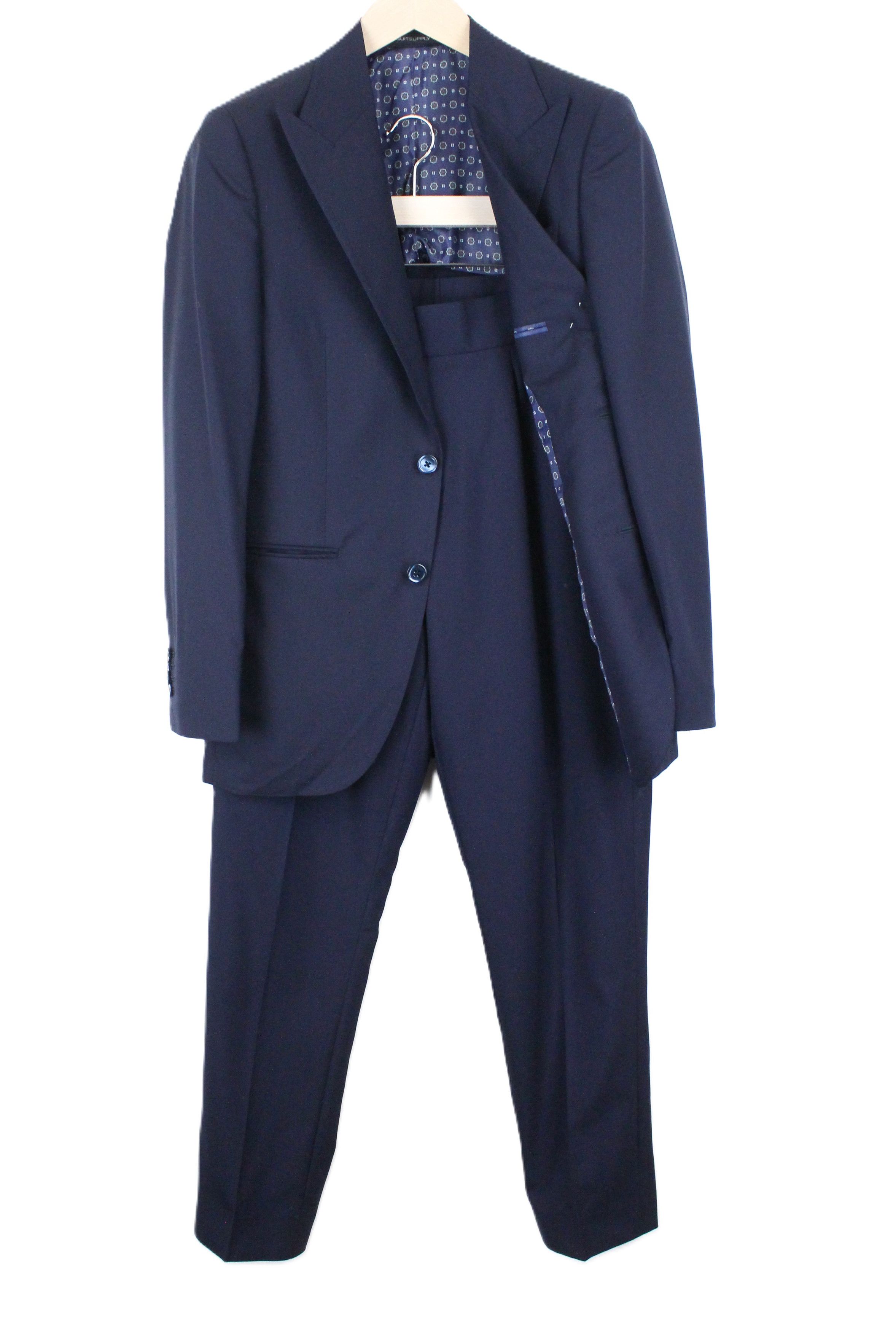 Suitsupply LA SPALLA UK34R Blue Wool 2 Piece Suit 67480 Size 34R - 1 Thumbnail