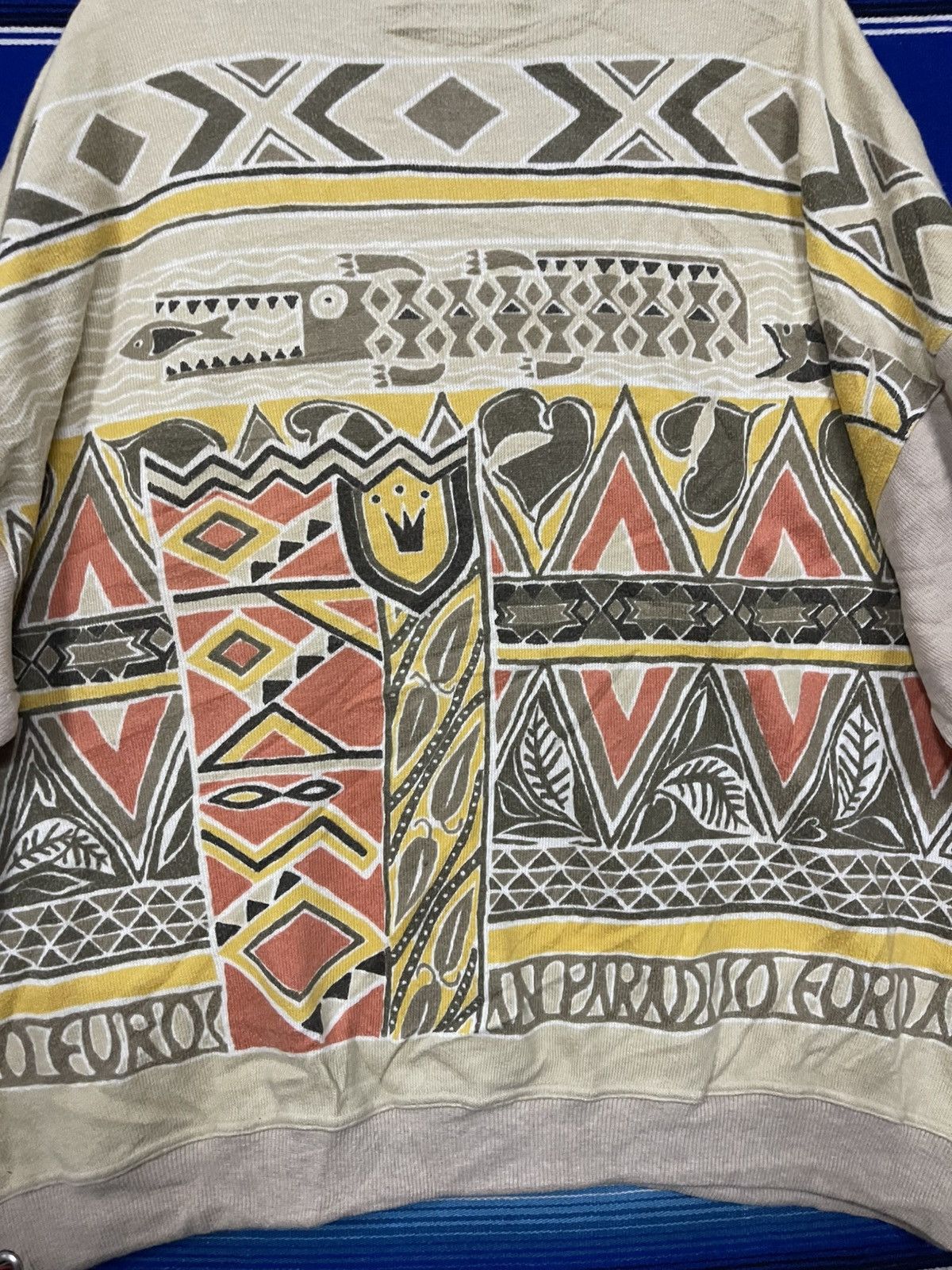 Japanese Brand × Vintage RARE 🔥 Vintage 90s PARADISO Fullprint Sweatshirt Size US XXL / EU 58 / 5 - 8 Thumbnail