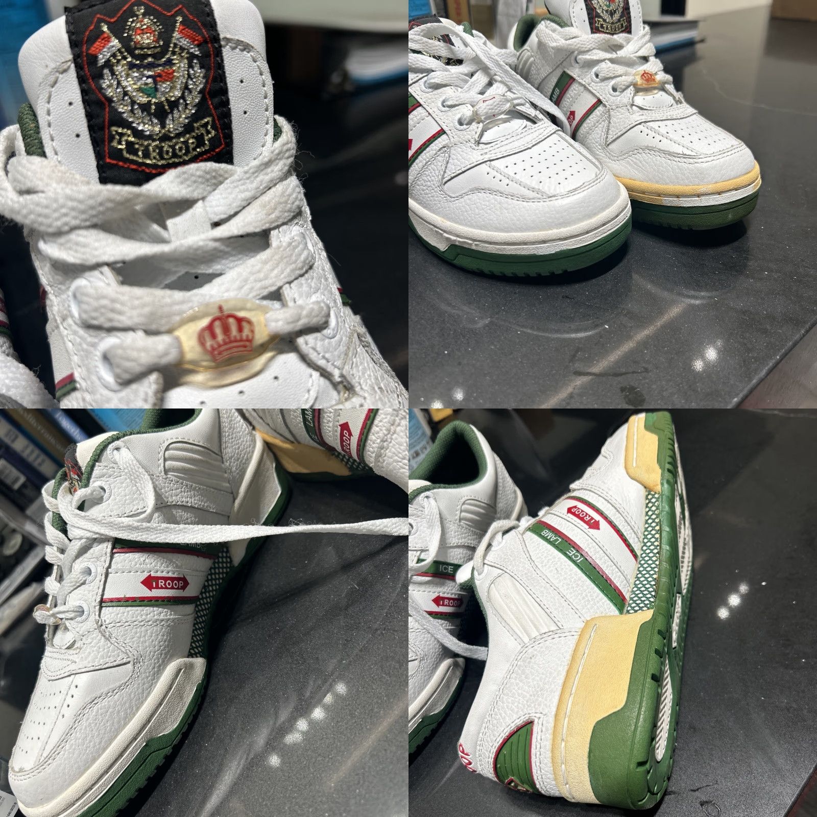 Vintage VINTAGE Troop Hip Hop Sneaker Men Size 4.5 White Green Y2K Troop Ice Lamb Sneakers Size US 5 / EU 37 - 9 Thumbnail