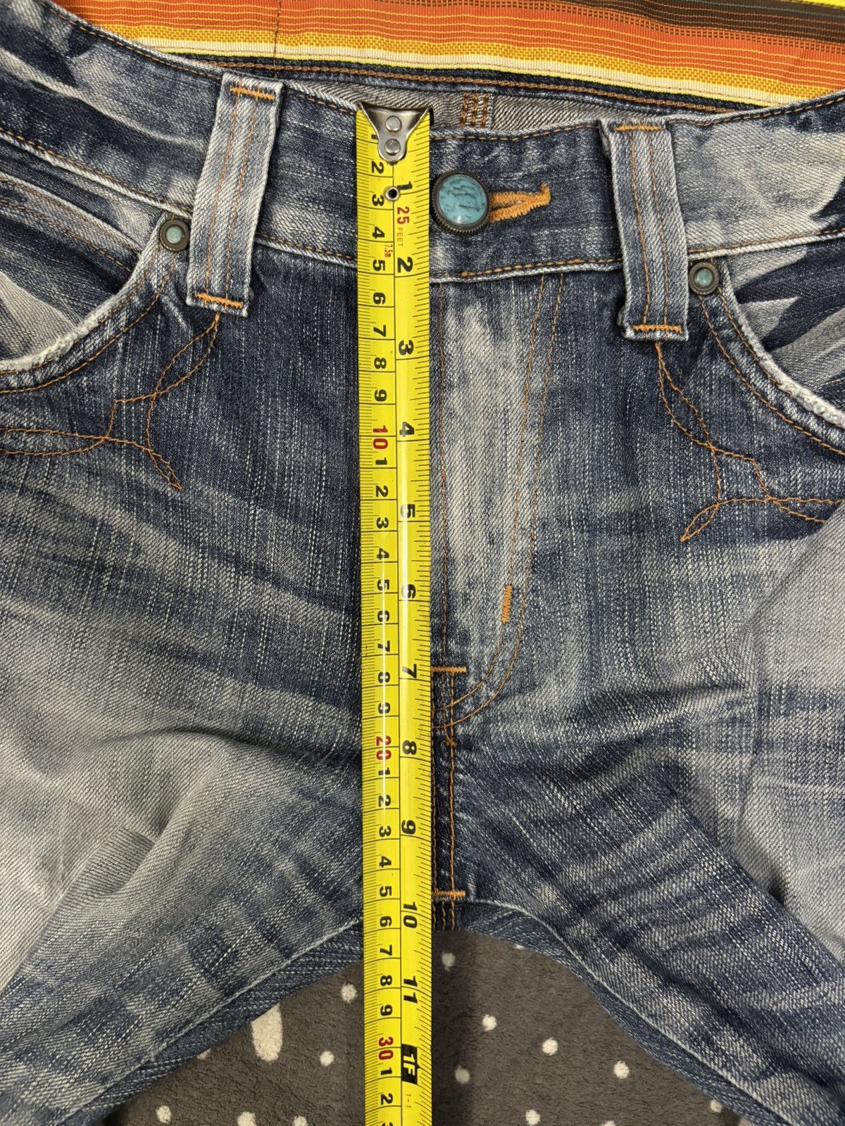 Edwin Vintage Edwin Blue Trip Faded Wash Flare Distressed Jeans Size US 33 - 17 Thumbnail