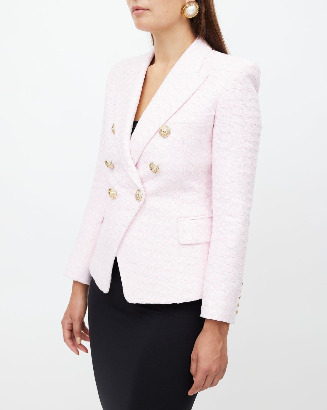 Balmain Balmain Pink Tweed Six Button Blazer Jacket EU40 Size M / US 6-8 / IT 42-44 - 3 Thumbnail