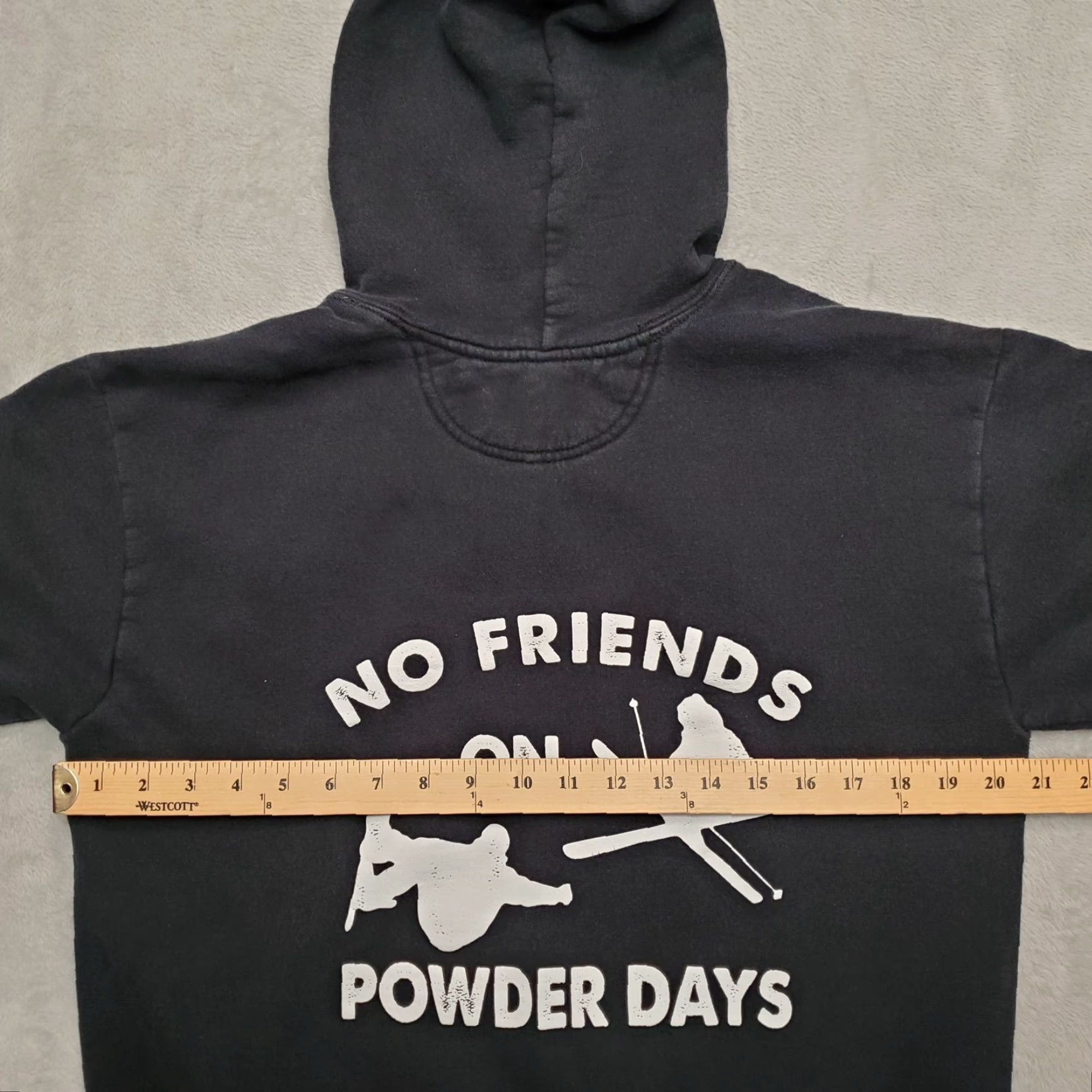 Gildan Downhill. ski Hoodie Womens Small Black Hooded Sweatshirt Full Zip Casual Powder Sweatshirt Size M / US 6-8 / IT 42-44 - 7 Thumbnail