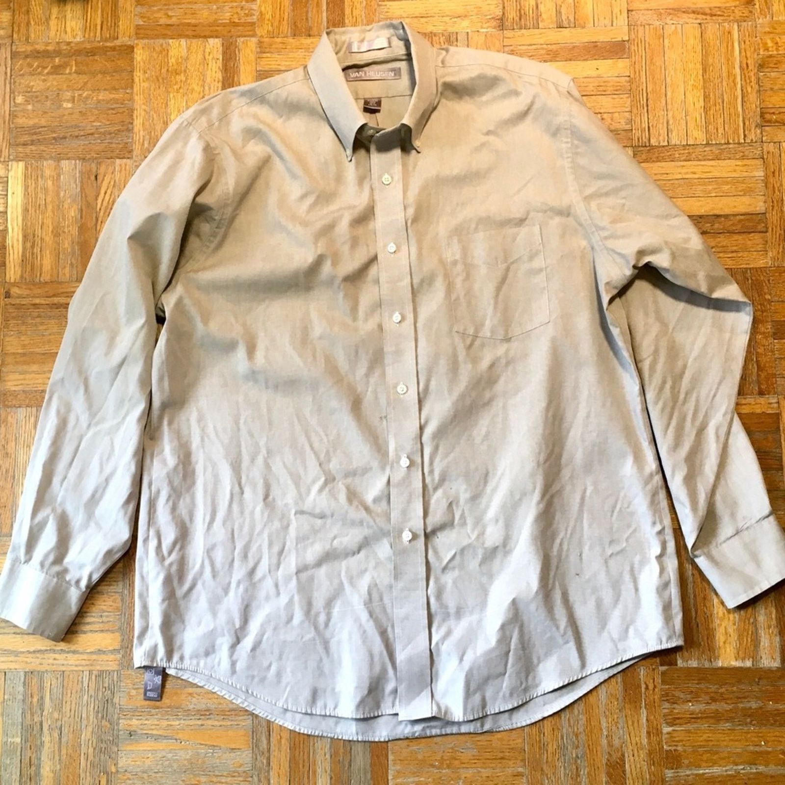 Van Heusen Van Heusen Wrinkle Free Dress Shirt Size US L / EU 52-54 / 3 - 2 Thumbnail