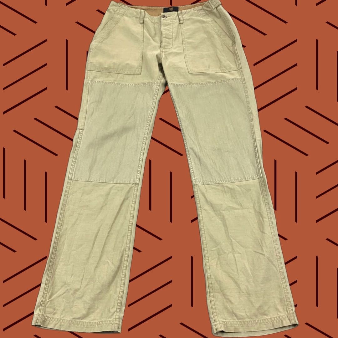 Frye FRYE Camber Pants Mens 34x32 Brown Straight Regular Five-Pocket Design Double Knee Button Fly Pants Size US 34 / EU 50 - 1 Thumbnail