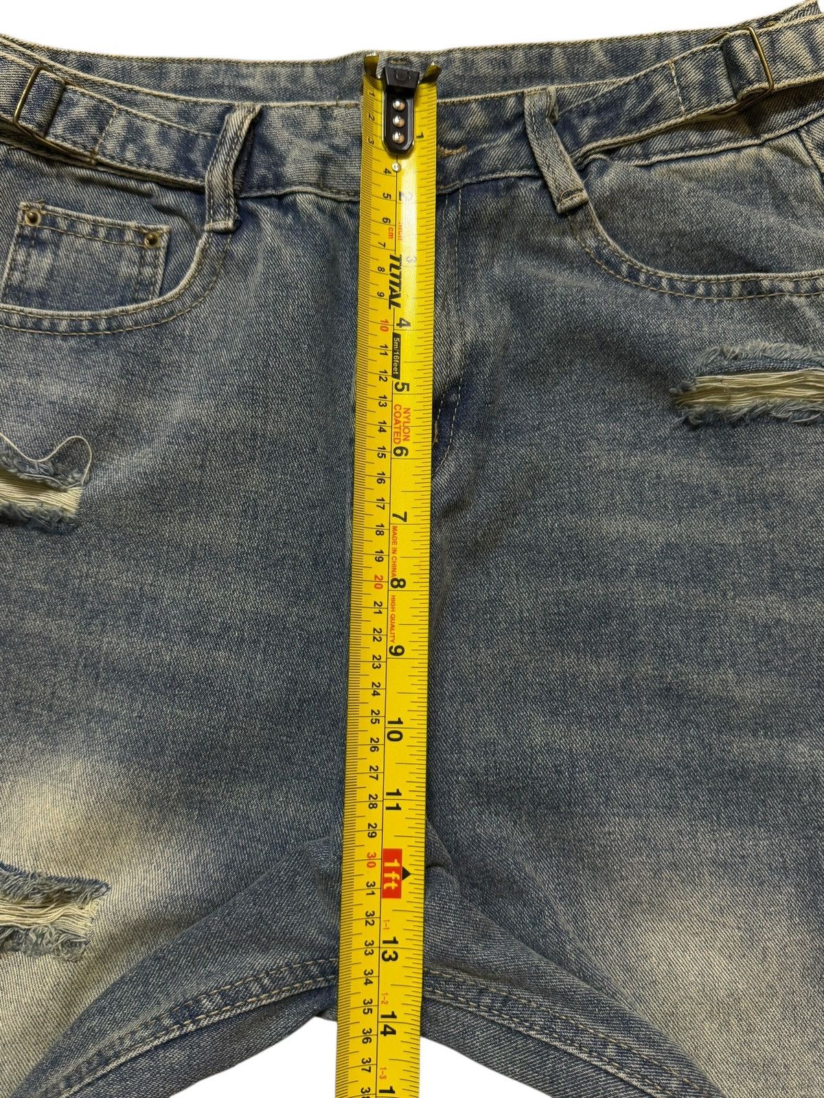 JNCO Vintage Y2K Japanese Brand Faded Wash Ripped Wide Leg Baggy Size US 28 / EU 44 - 12 Thumbnail