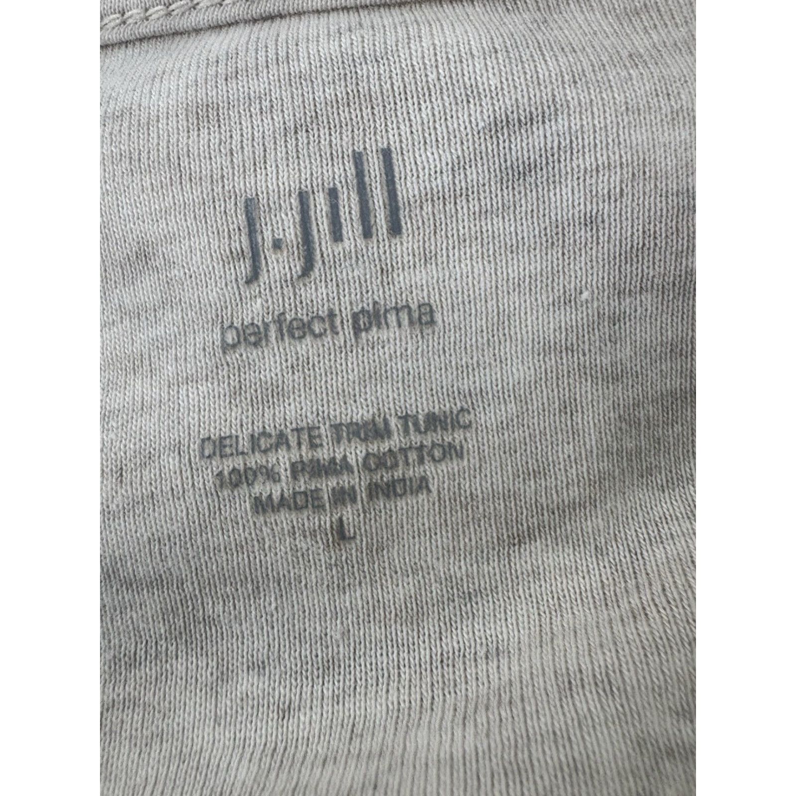 J. Jill J. Jill Shirt Adult Large Ivory 100% Pima Cotton Tunic Crew Neck Long Sleeve Womens Size L / US 10 / IT 46 - 7 Thumbnail