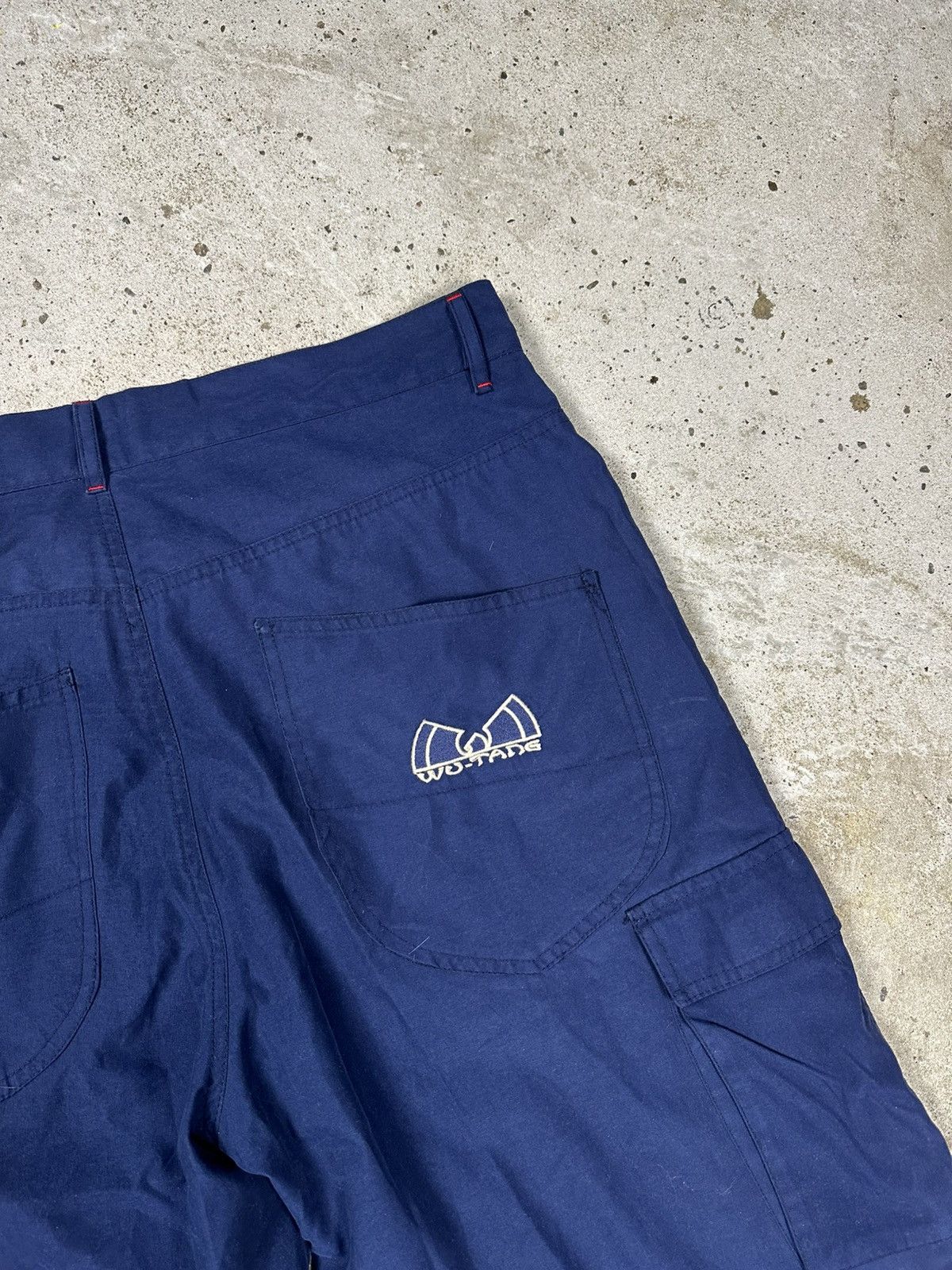 Vintage × Wu-Tang Clan Vintage 90s Wu Tang Baggy Cargo Jorts Shorts Navy Size US 38 / EU 54 - 11 Thumbnail