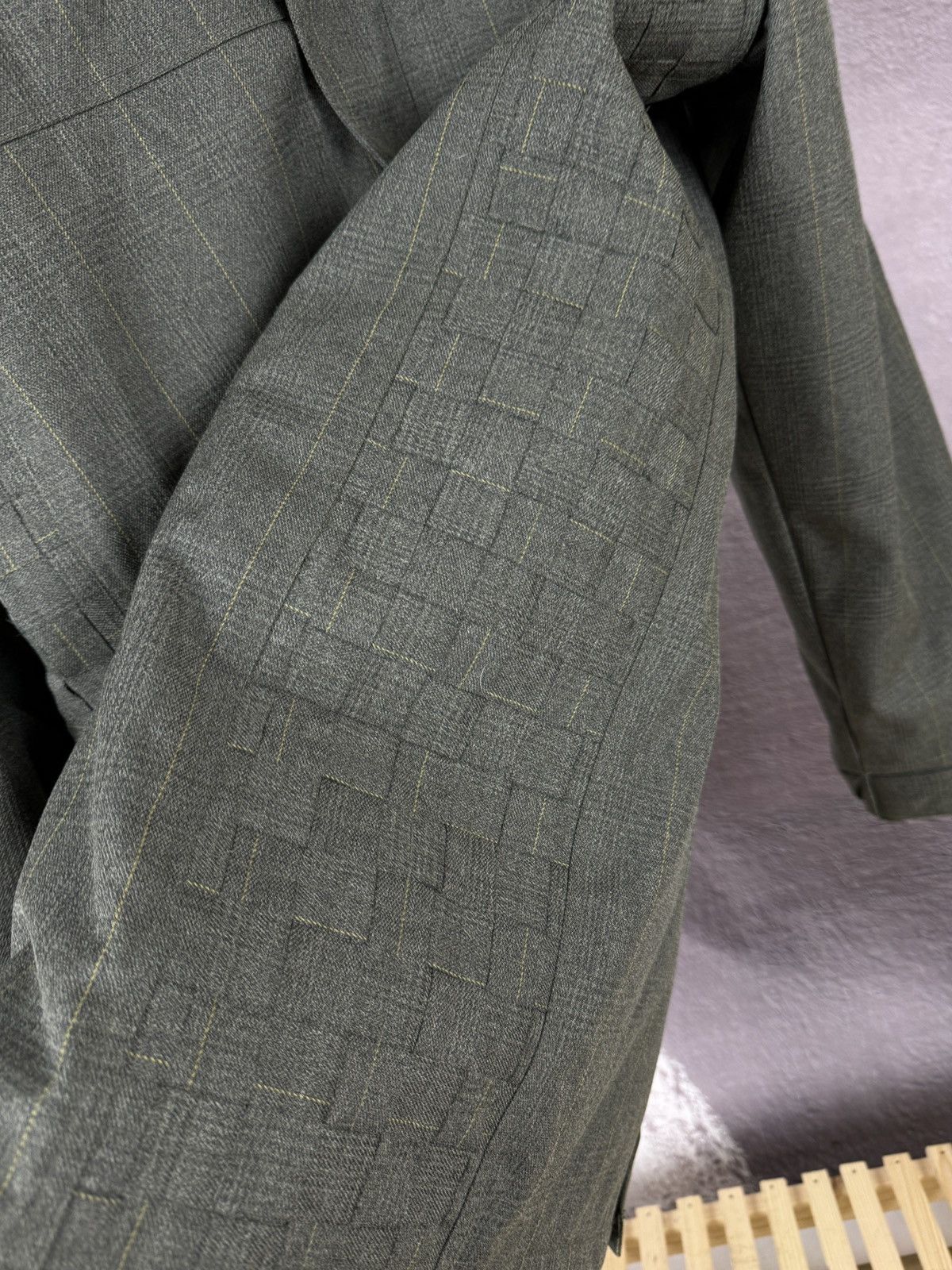 Oakley Oakley vintage FA07 grey checkered avant garde long jacket Size US XL / EU 56 / 4 - 13 Thumbnail