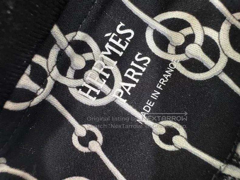 Hermes Hermes Black and White Lock Chain Round Neck Short Sleeve Size XXS / US 00 / IT 34 - 3 Thumbnail